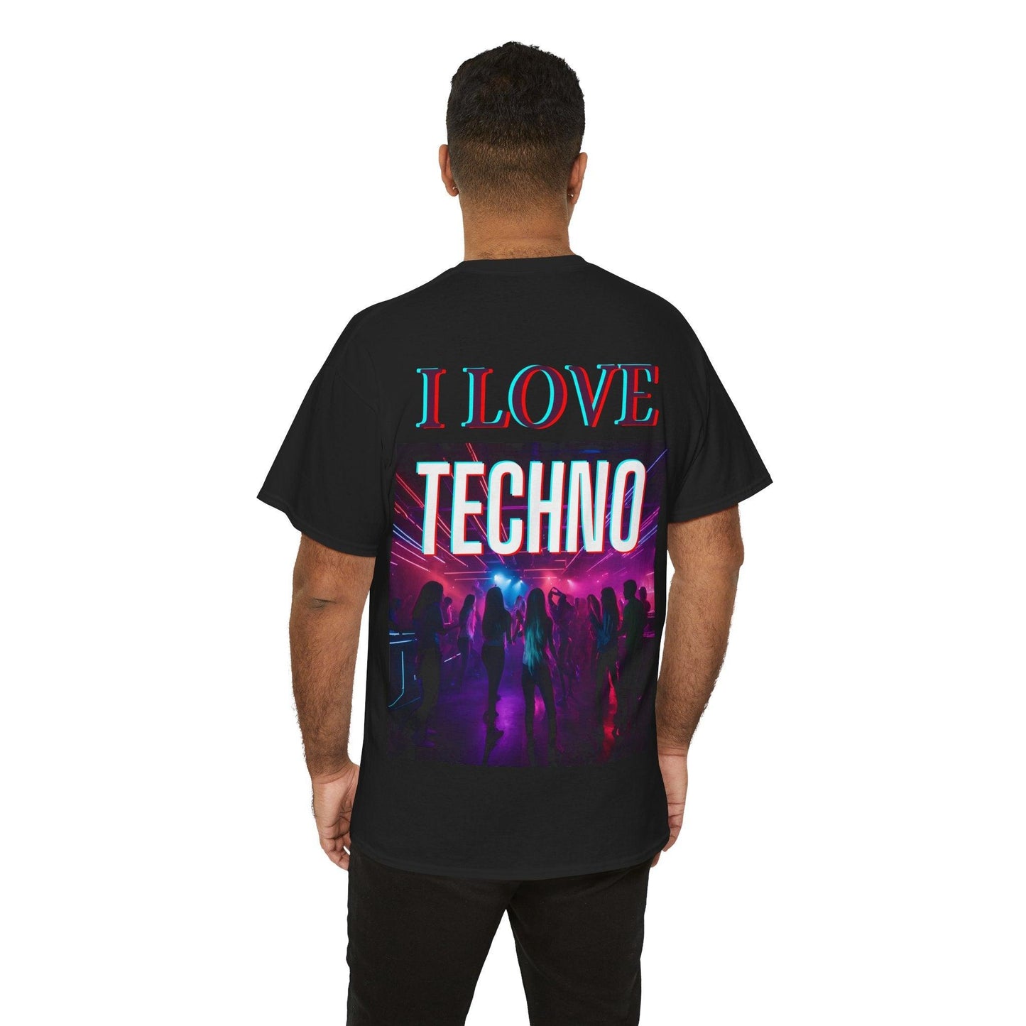 Techno Unisex Fan T-Shirt - Bassline Merch I love Techno