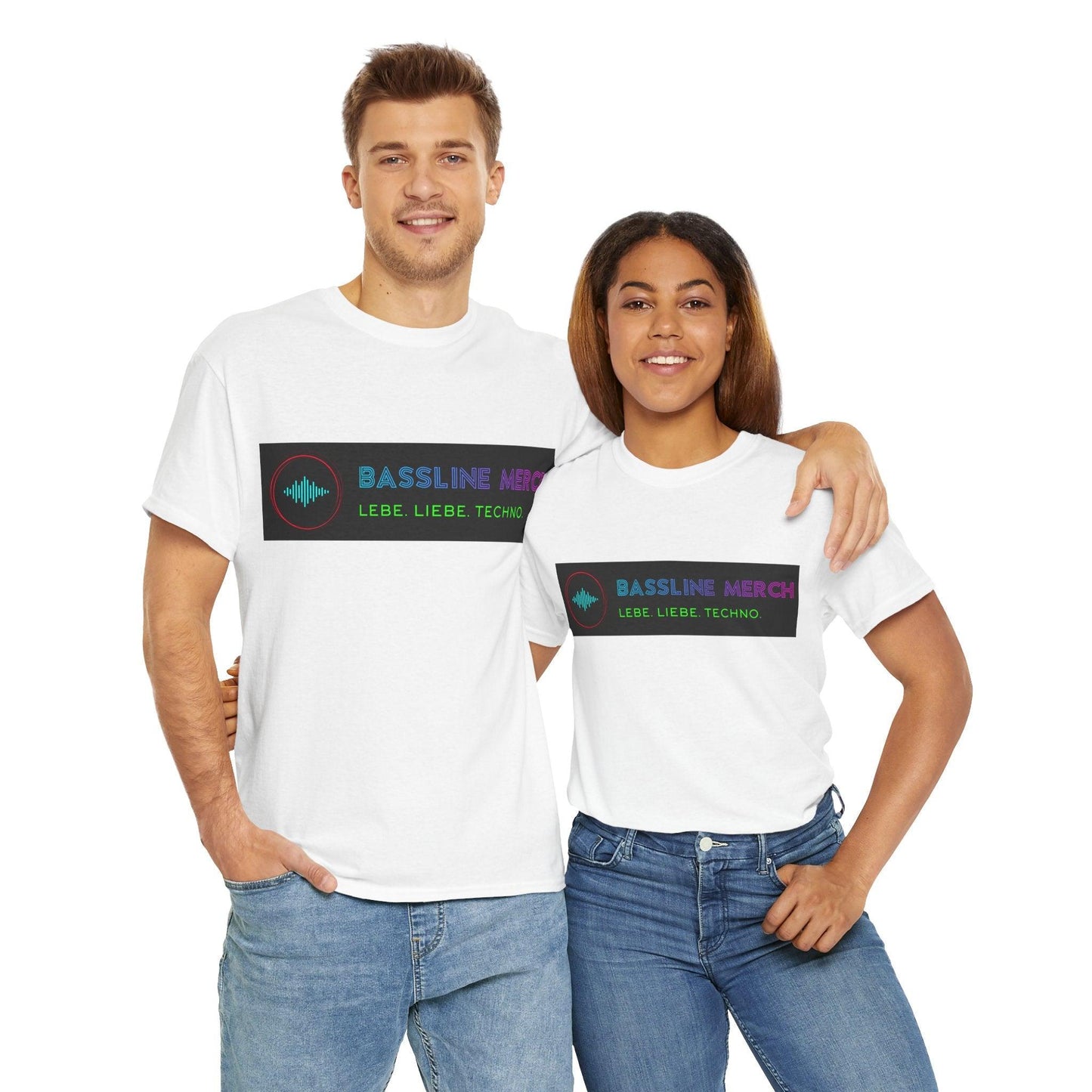 Techno Unisex Fan T-Shirt - Bassline Merch I love Techno