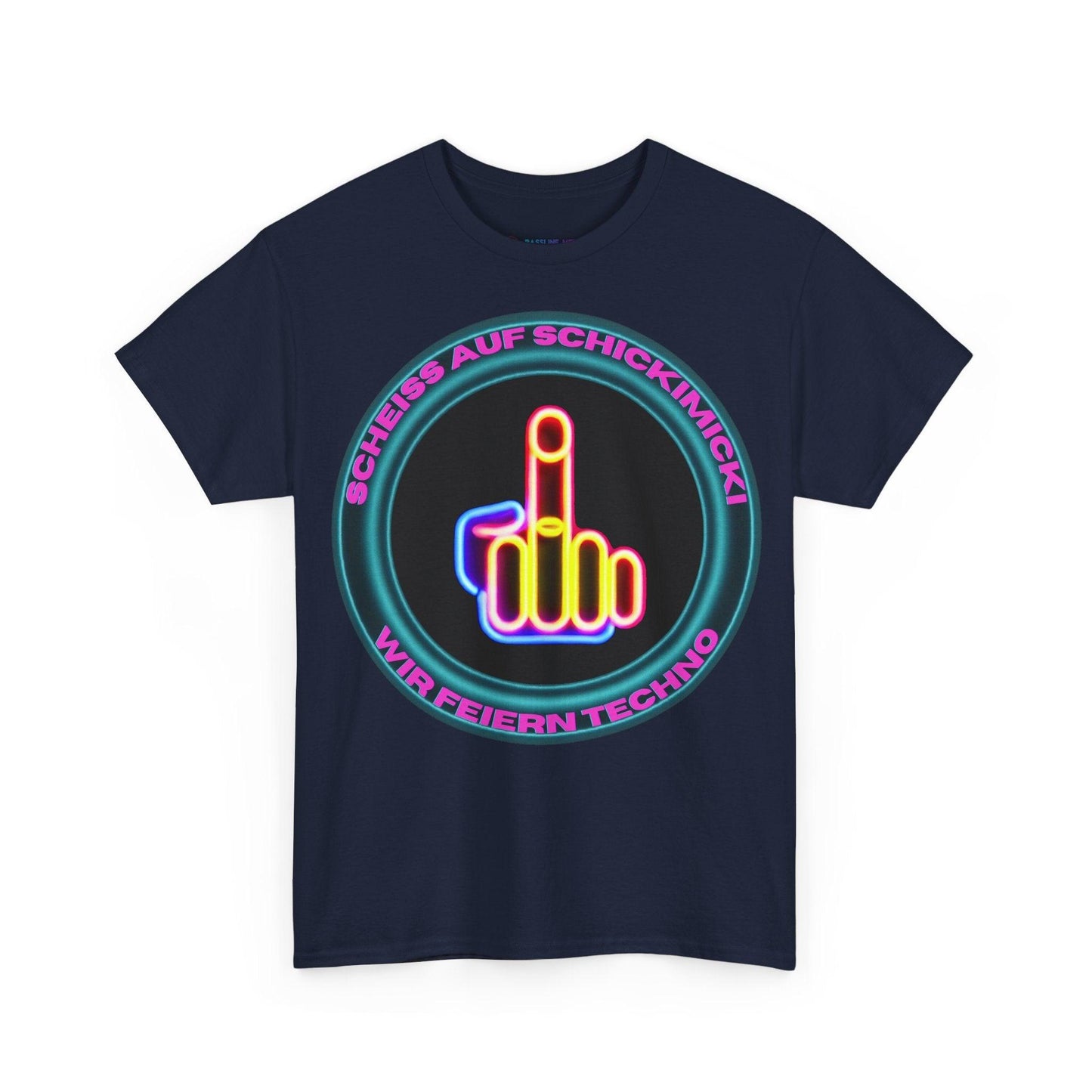 Techno Rave Neon Mittelfinger Unisex T-Shirt