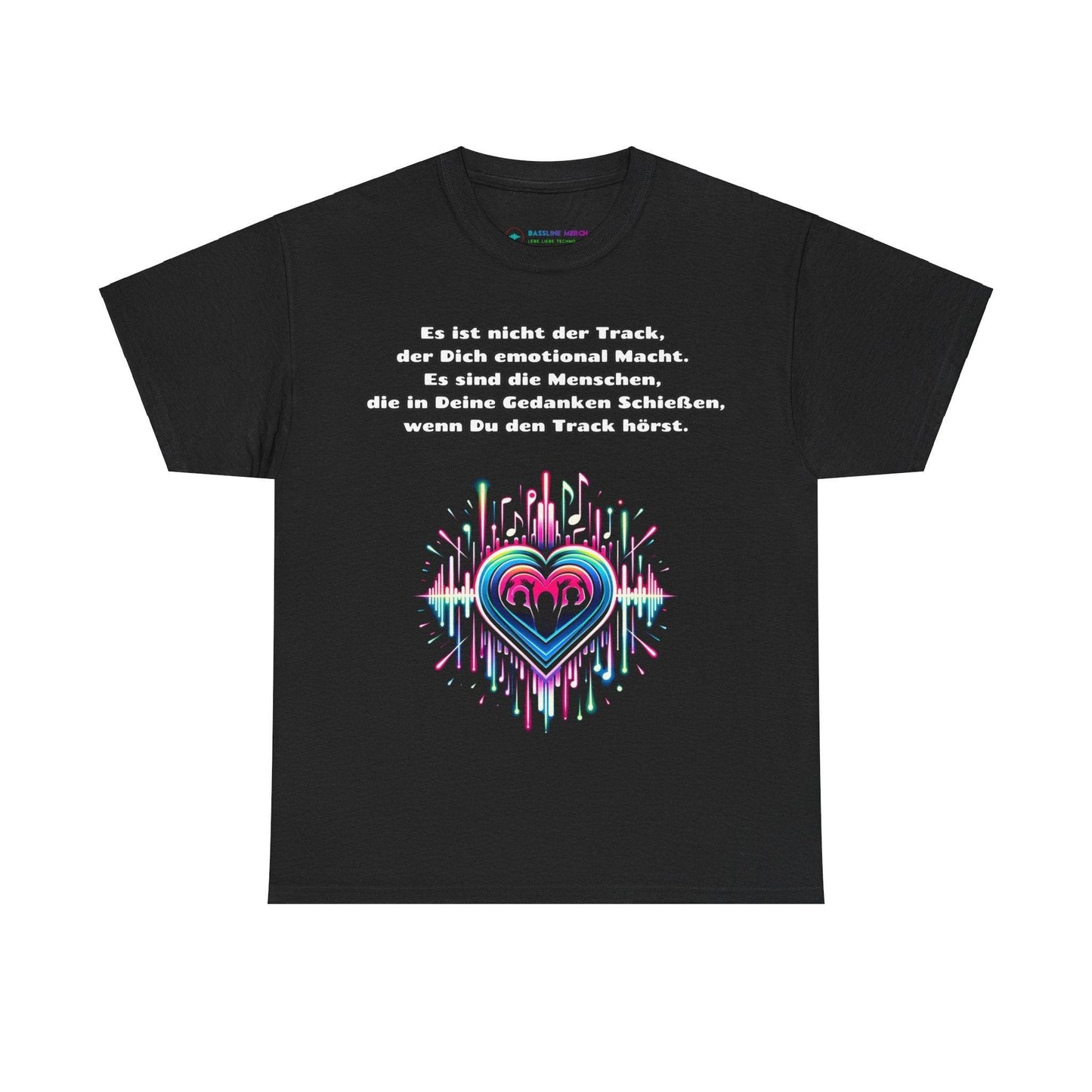 Techno Soundwaves Unisex T-Shirt mit Herzdesign