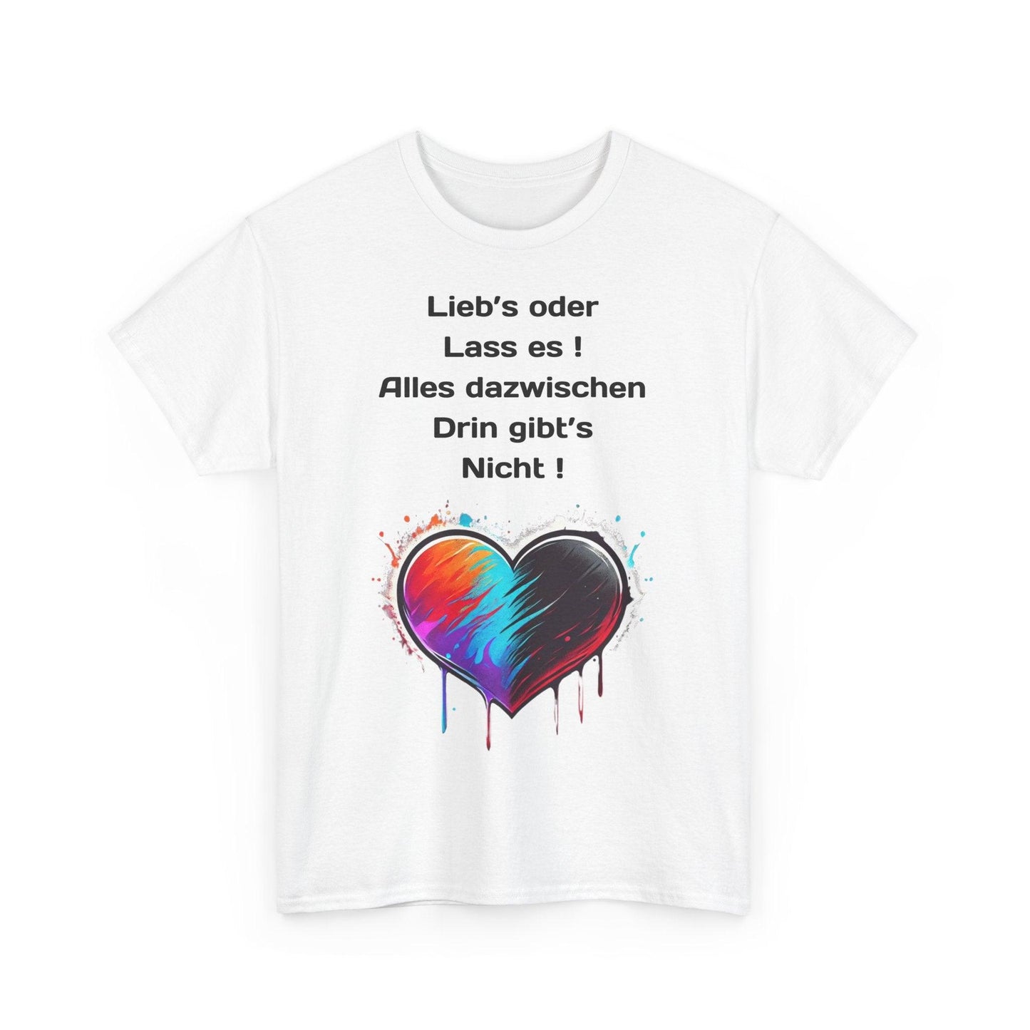 Techno Split Heart Unisex T-Shirt - Lieb's oder lass es
