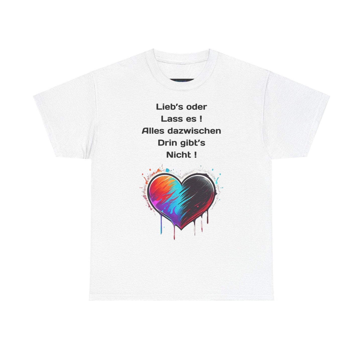 Techno Split Heart Unisex T-Shirt - Lieb's oder lass es
