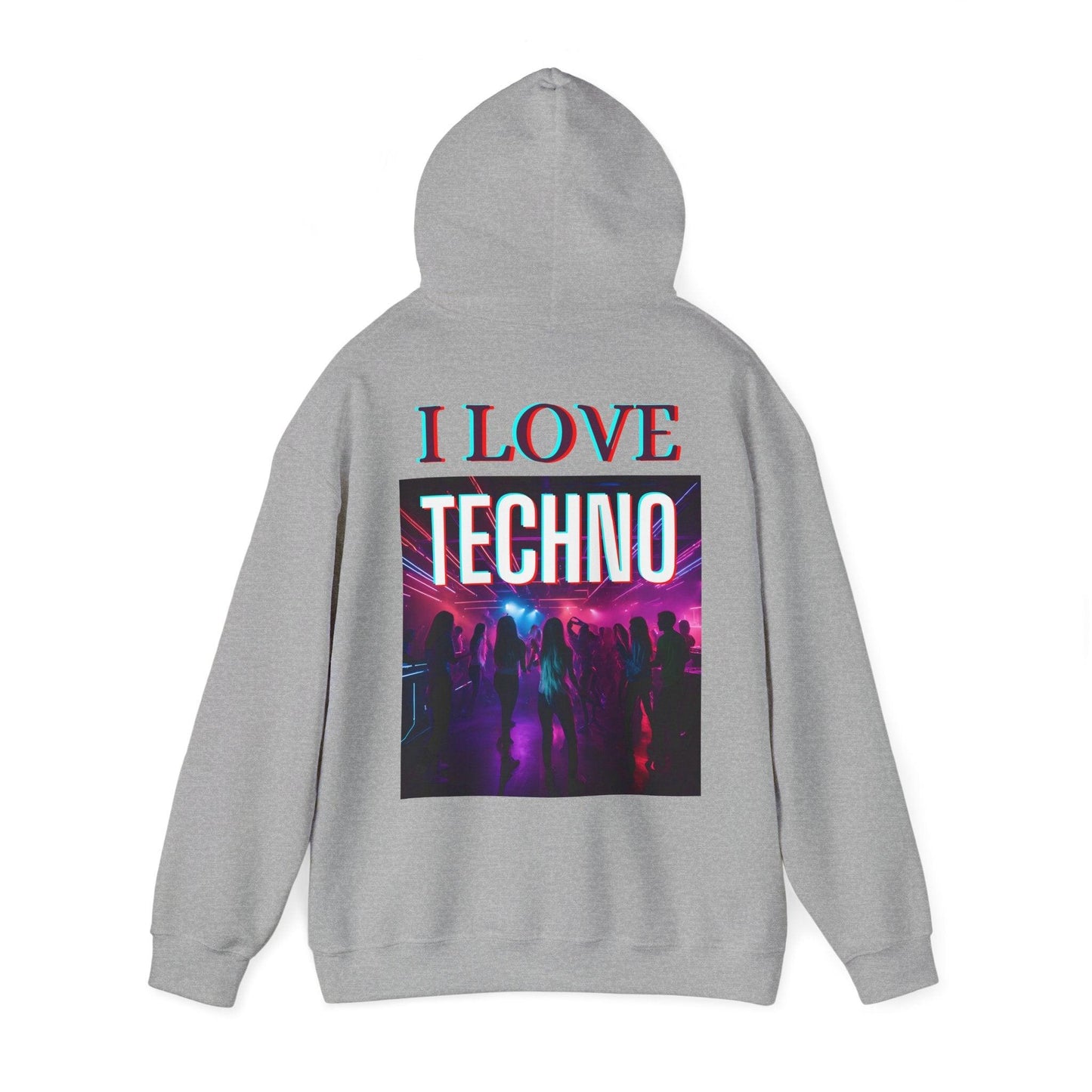 Techno Unisex Hoodie - I Love Techno