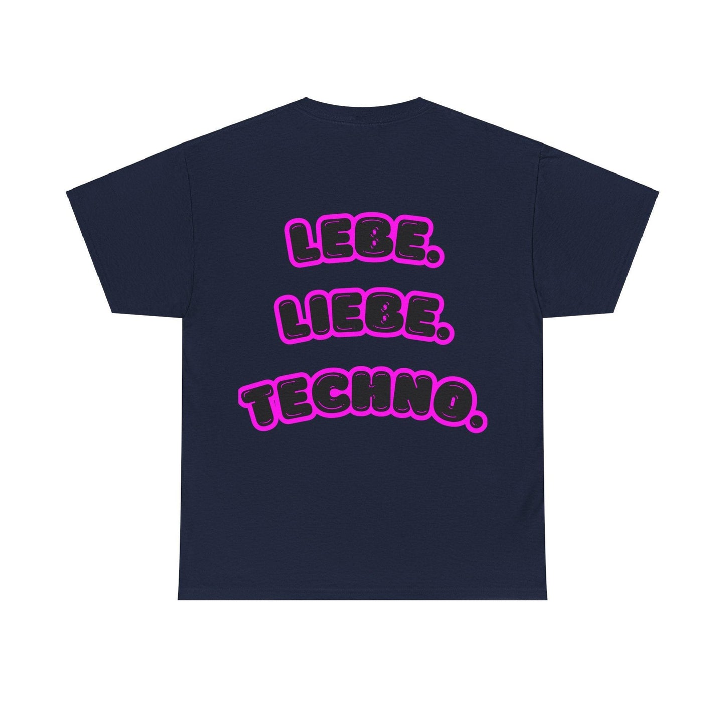 Techno Love Unisex Fan T-Shirt - Bassline Merch Slogan Pink Design