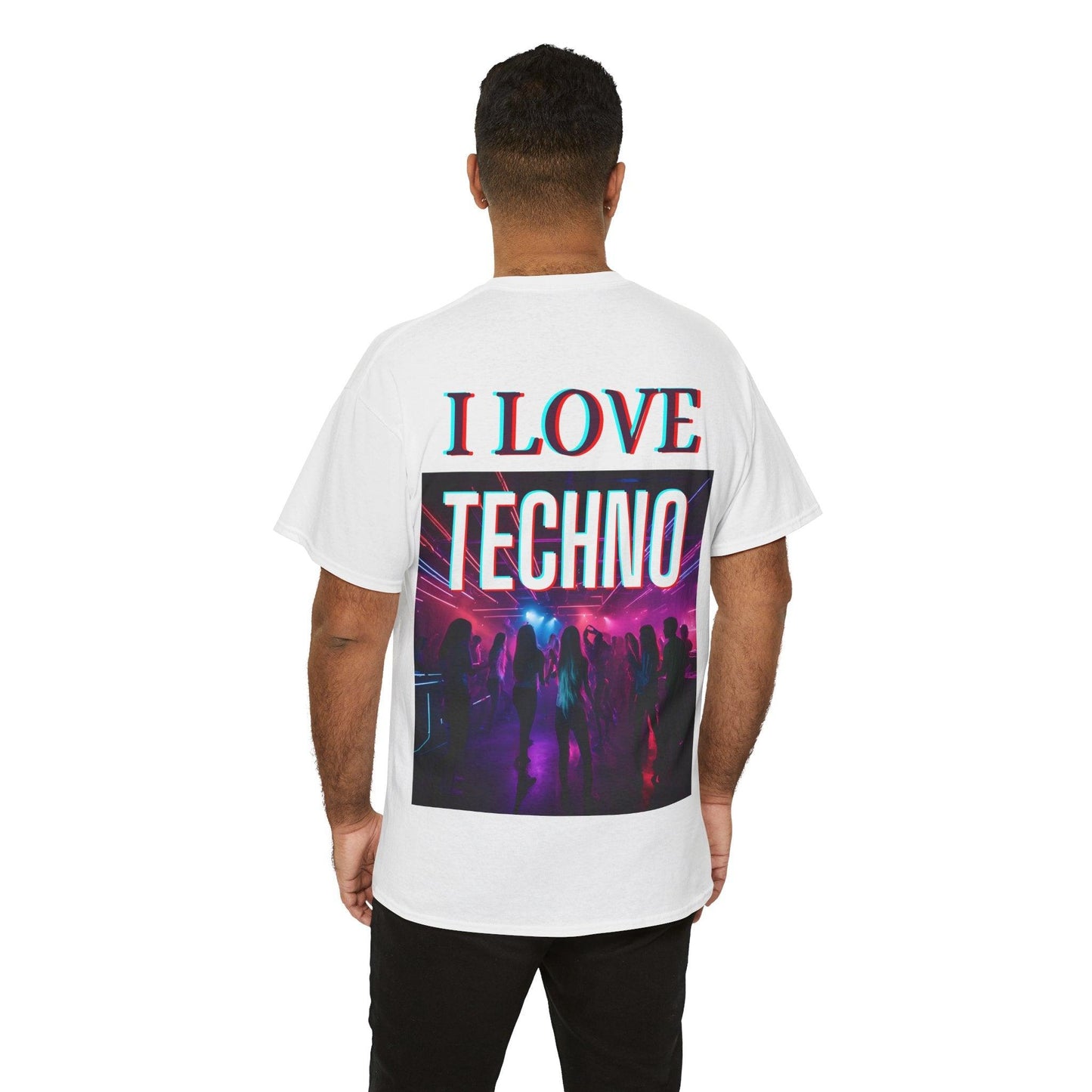 Techno Unisex Fan T-Shirt - Bassline Merch I love Techno