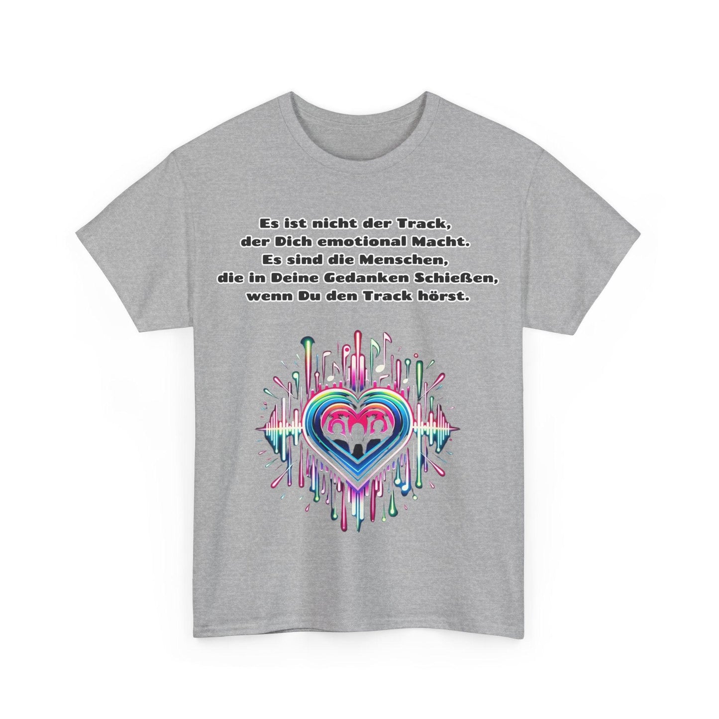 Techno Soundwaves Unisex T-Shirt mit Herzdesign