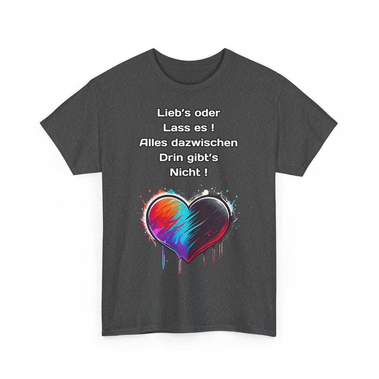 Techno Split Heart Unisex T-Shirt - Lieb's oder lass es