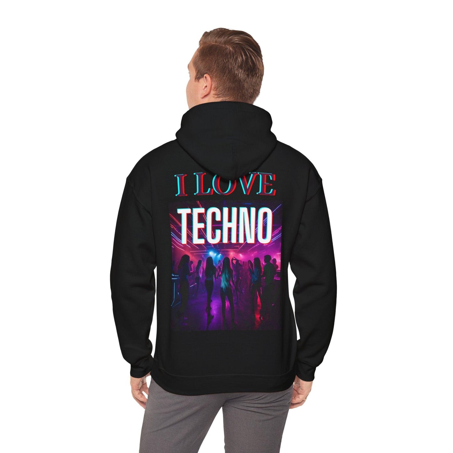 Techno Unisex Hoodie - I Love Techno