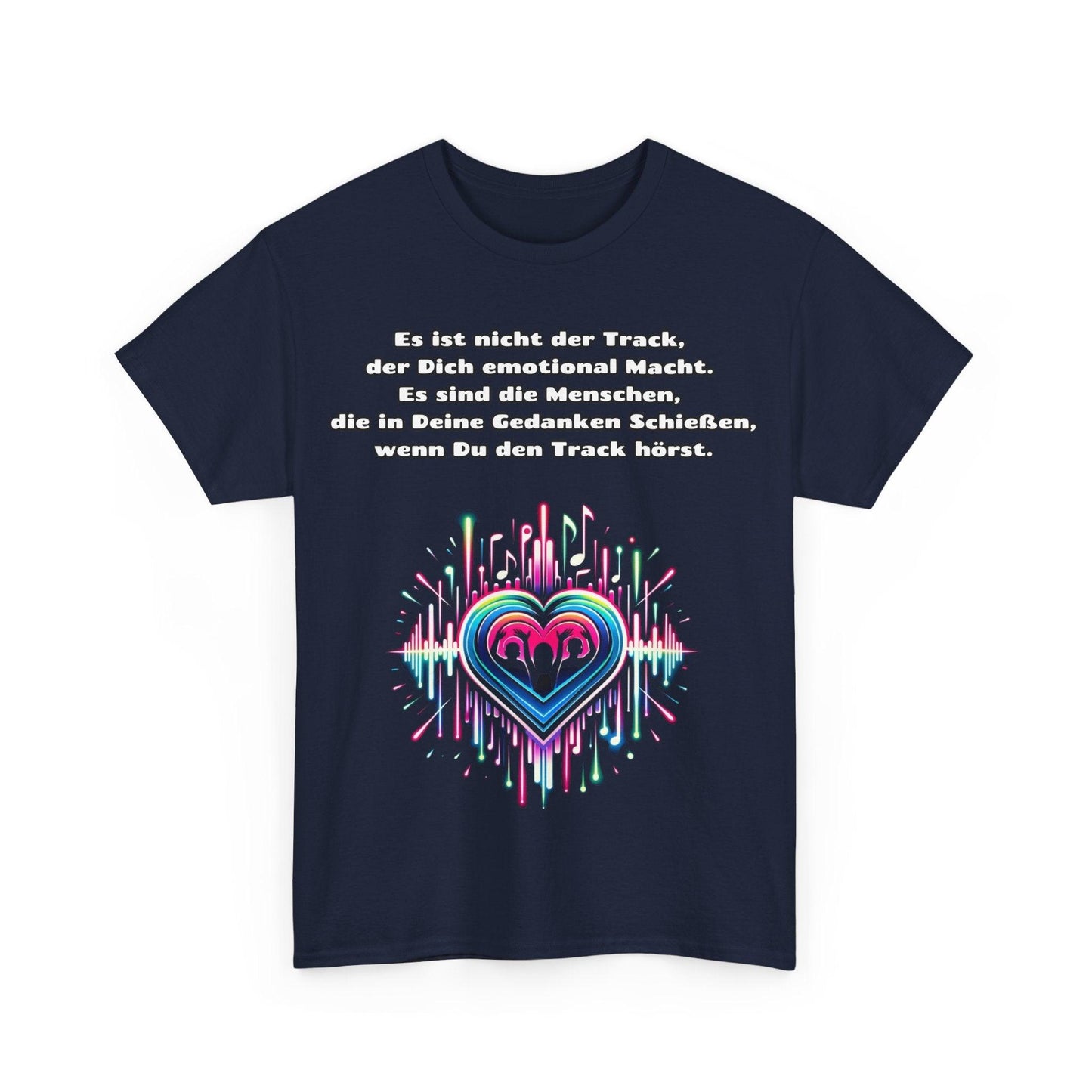 Techno Soundwaves Unisex T-Shirt mit Herzdesign