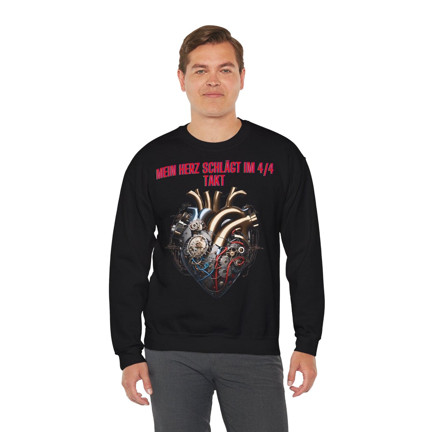 Techno Herzschlag Sweatshirt - Neon Circuit Design