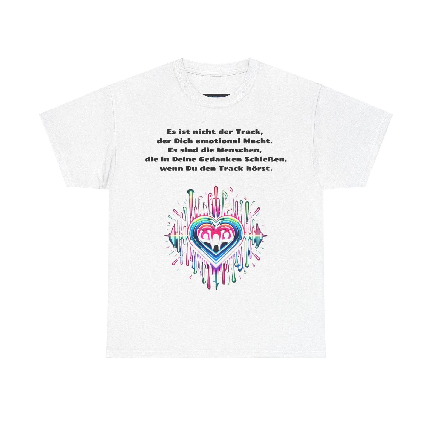 Techno Soundwaves Unisex T-Shirt mit Herzdesign