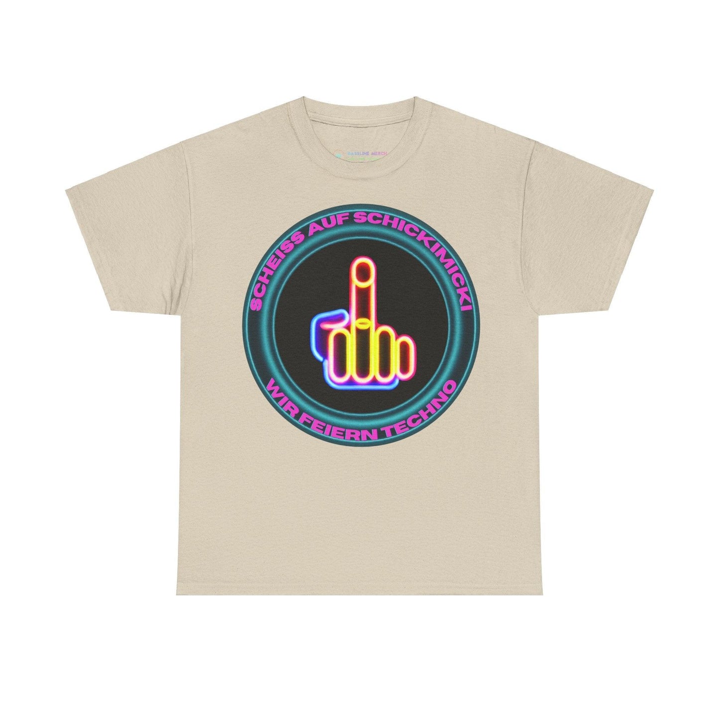 Techno Rave Neon Mittelfinger Unisex T-Shirt