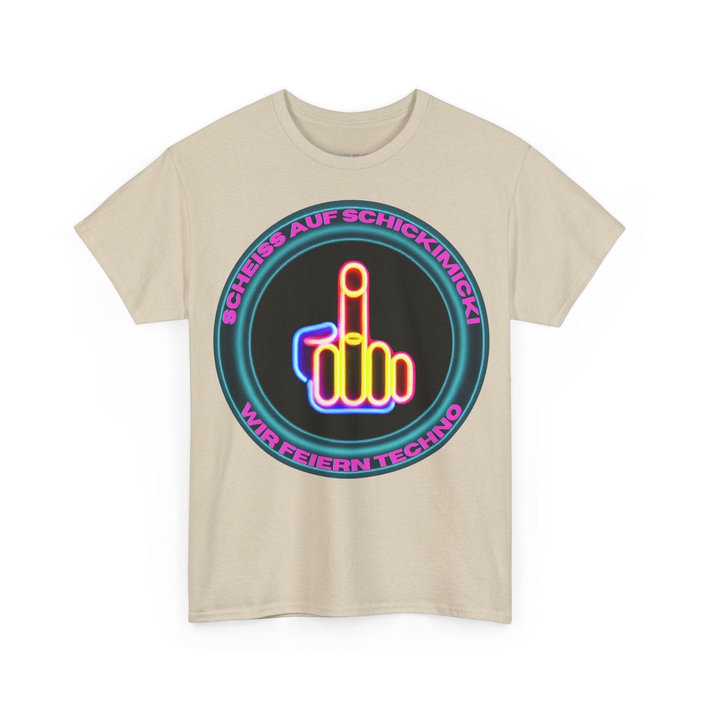 Techno Rave Neon Mittelfinger Unisex T-Shirt