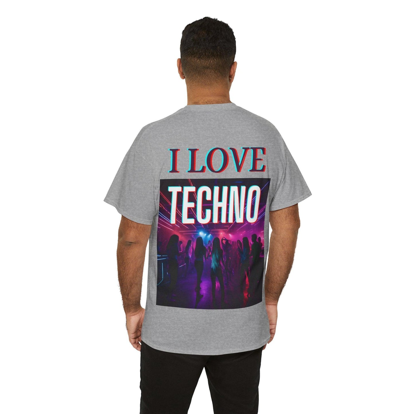 Techno Unisex Fan T-Shirt - Bassline Merch I love Techno