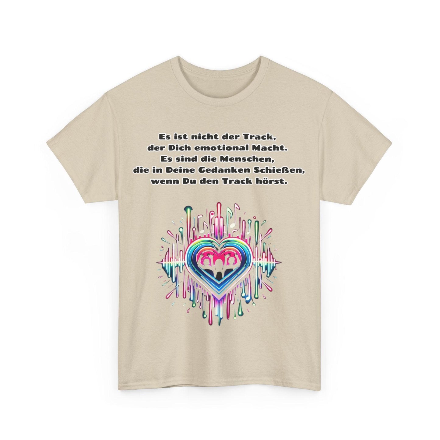 Techno Soundwaves Unisex T-Shirt mit Herzdesign