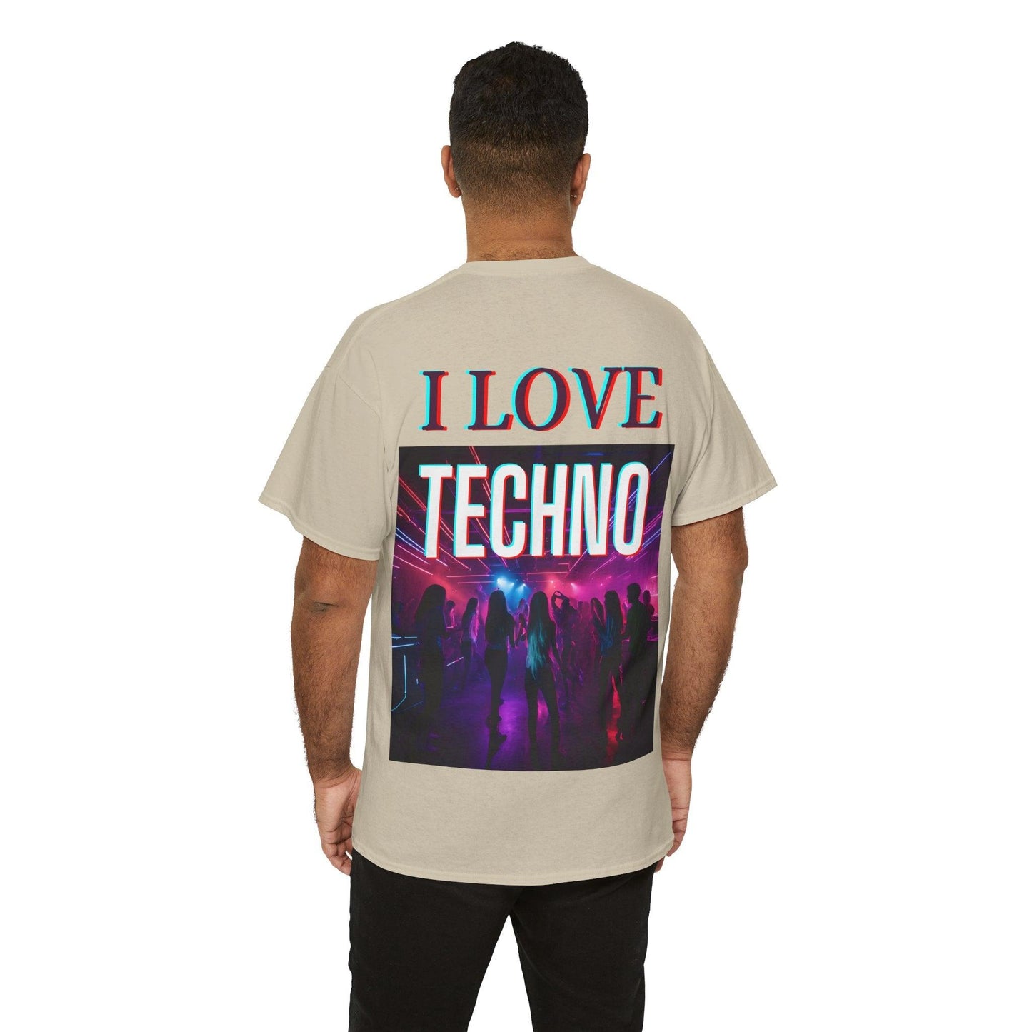 Techno Unisex Fan T-Shirt - Bassline Merch I love Techno