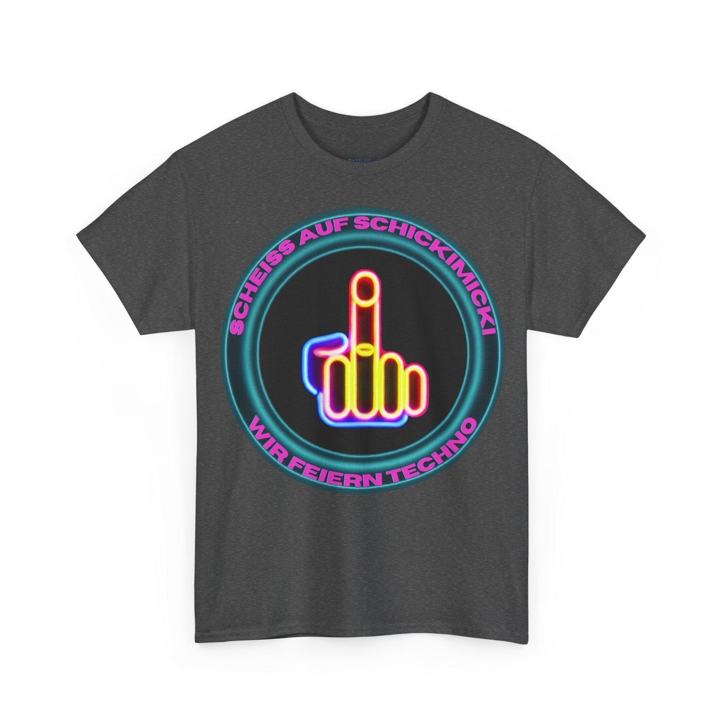 Techno Rave Neon Mittelfinger Unisex T-Shirt