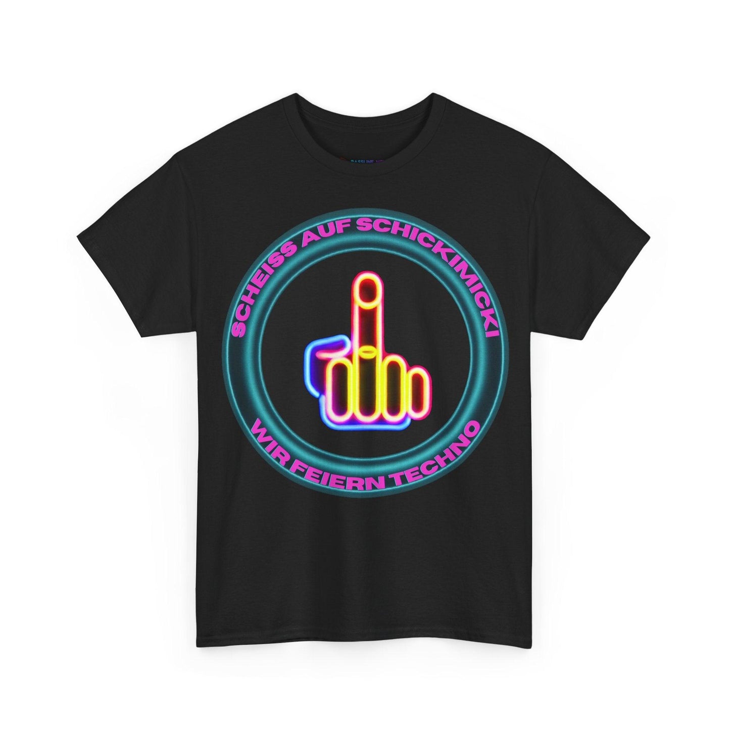 Techno Rave Neon Mittelfinger Unisex T-Shirt