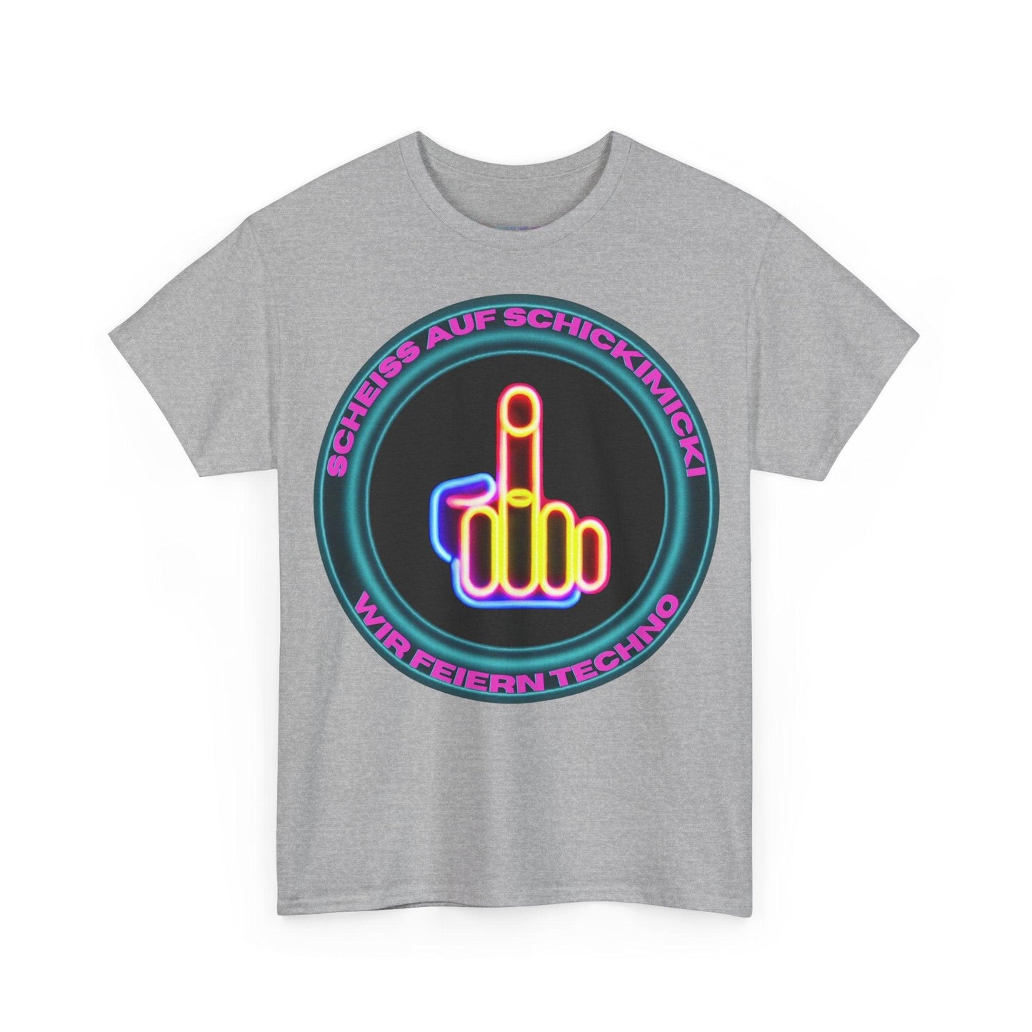 Techno Rave Neon Mittelfinger Unisex T-Shirt