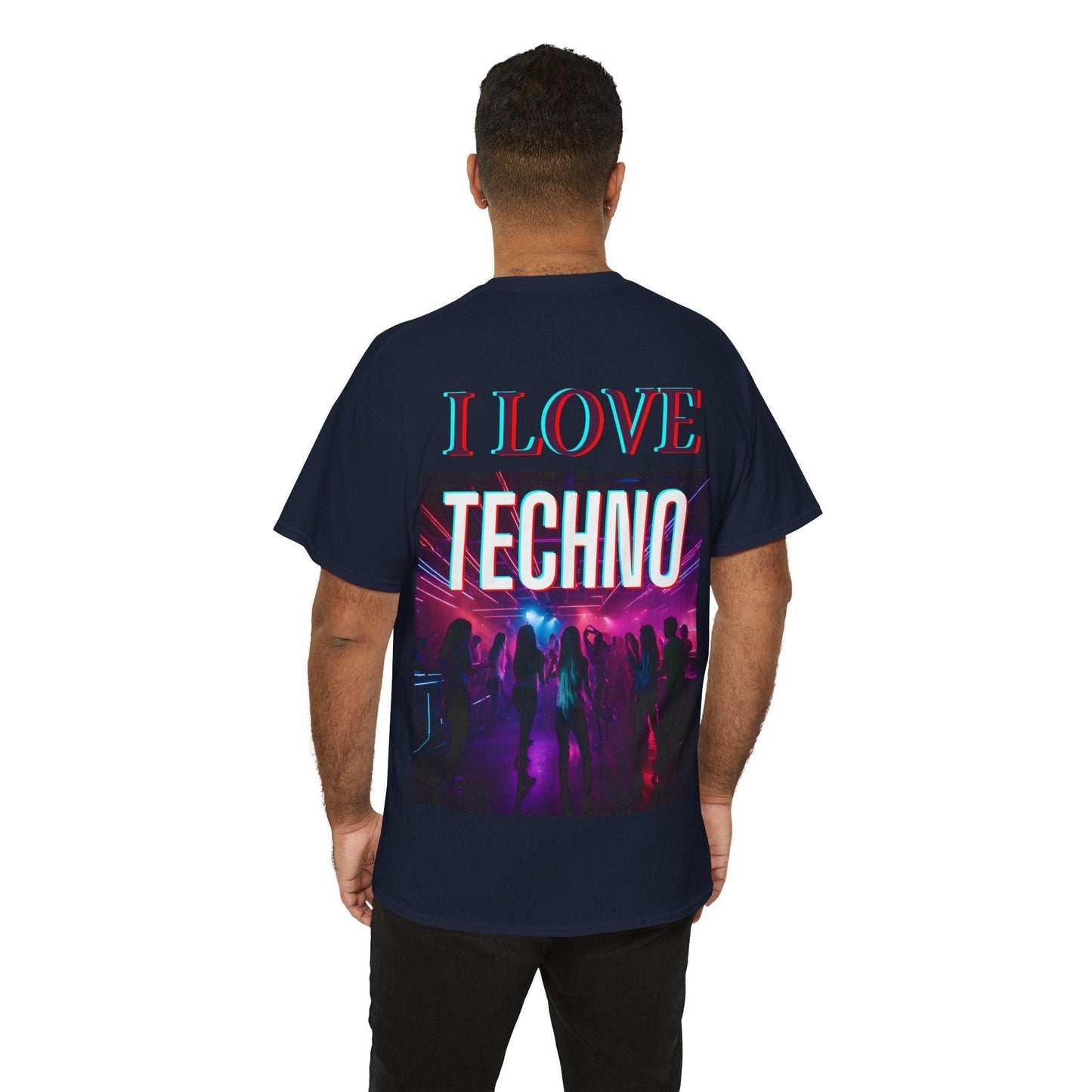 Techno Unisex Fan T-Shirt - Bassline Merch I love Techno
