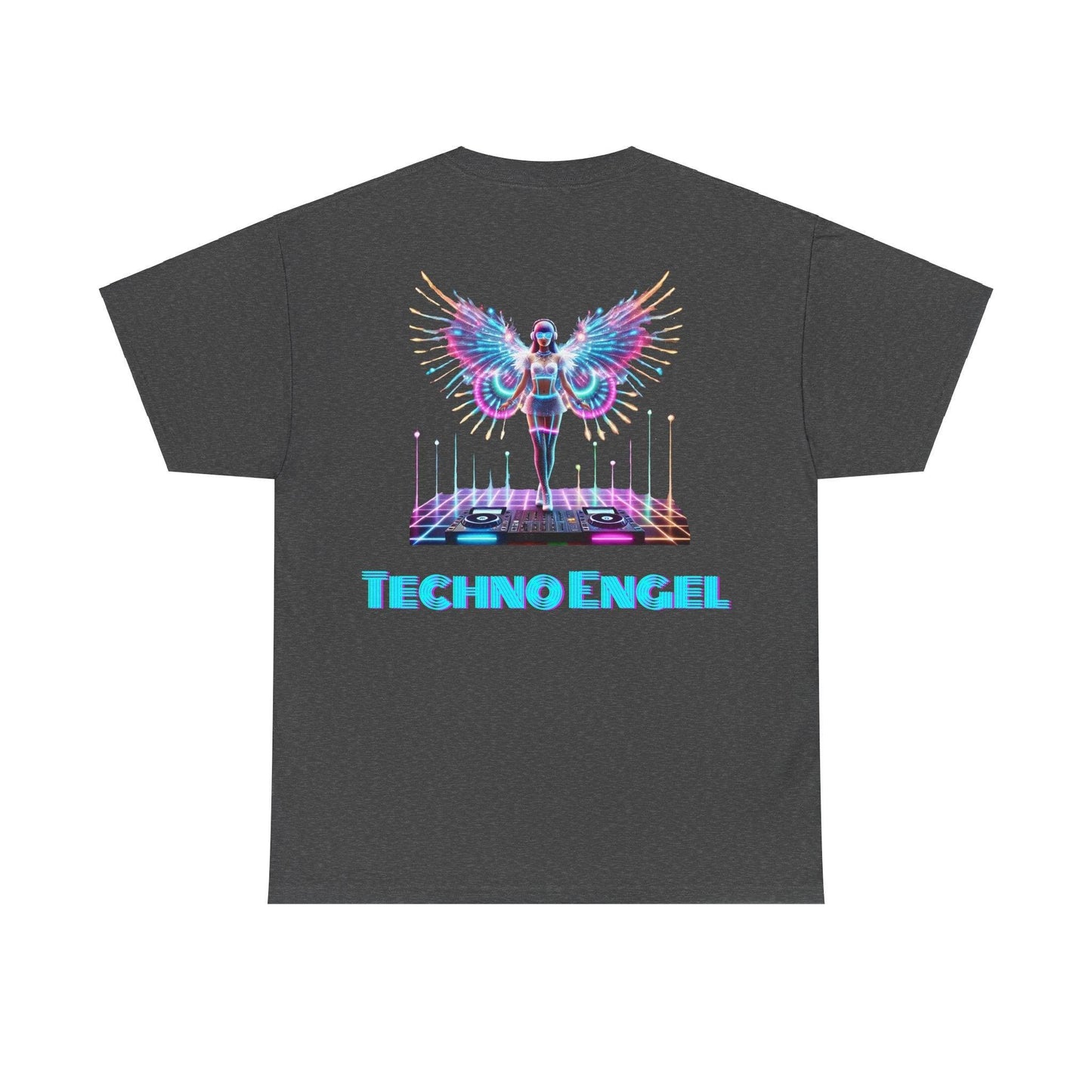 LED Light-Up Rave Techno Engel T-Shirt Rückseite