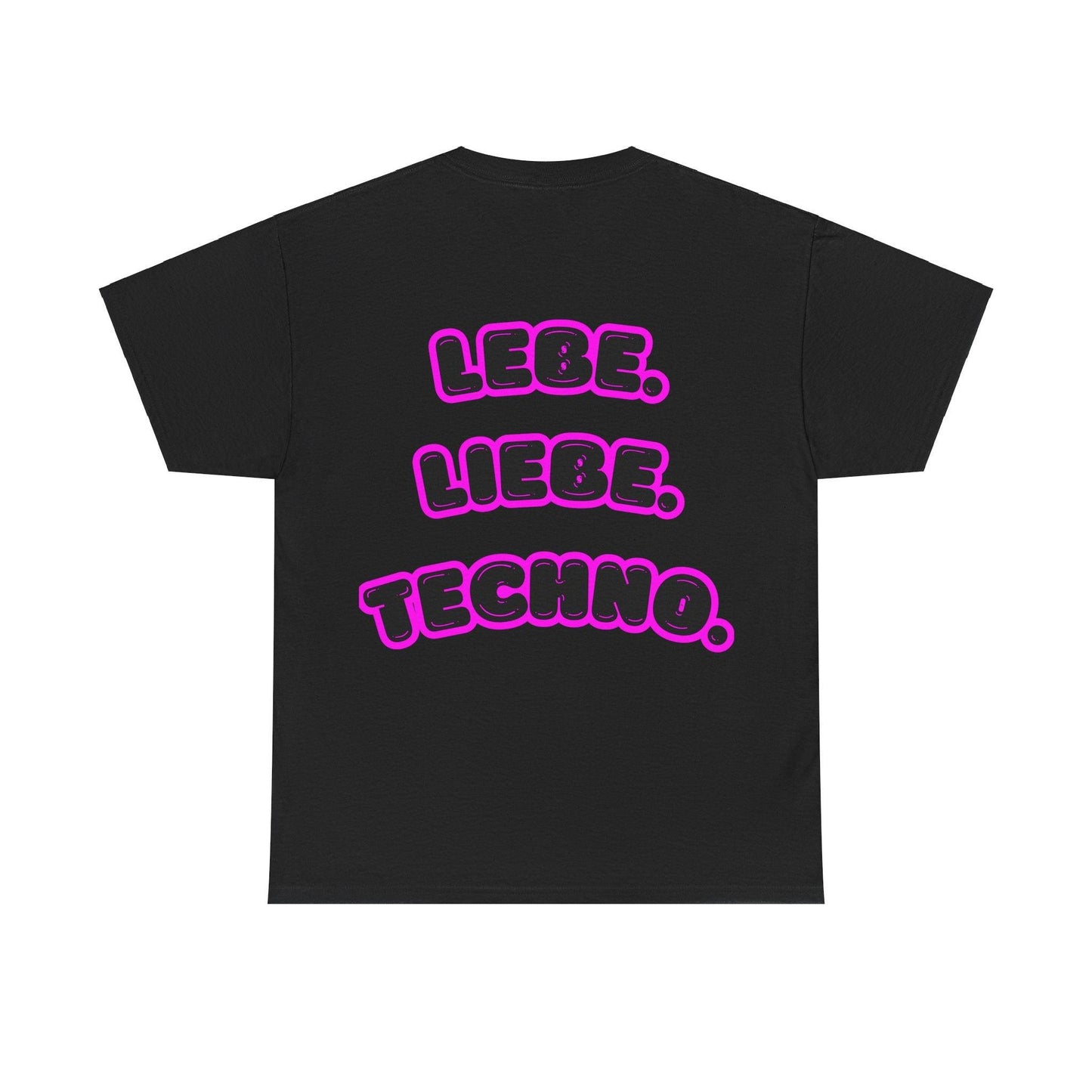 Techno Love Unisex Fan T-Shirt - Bassline Merch Slogan Pink Design