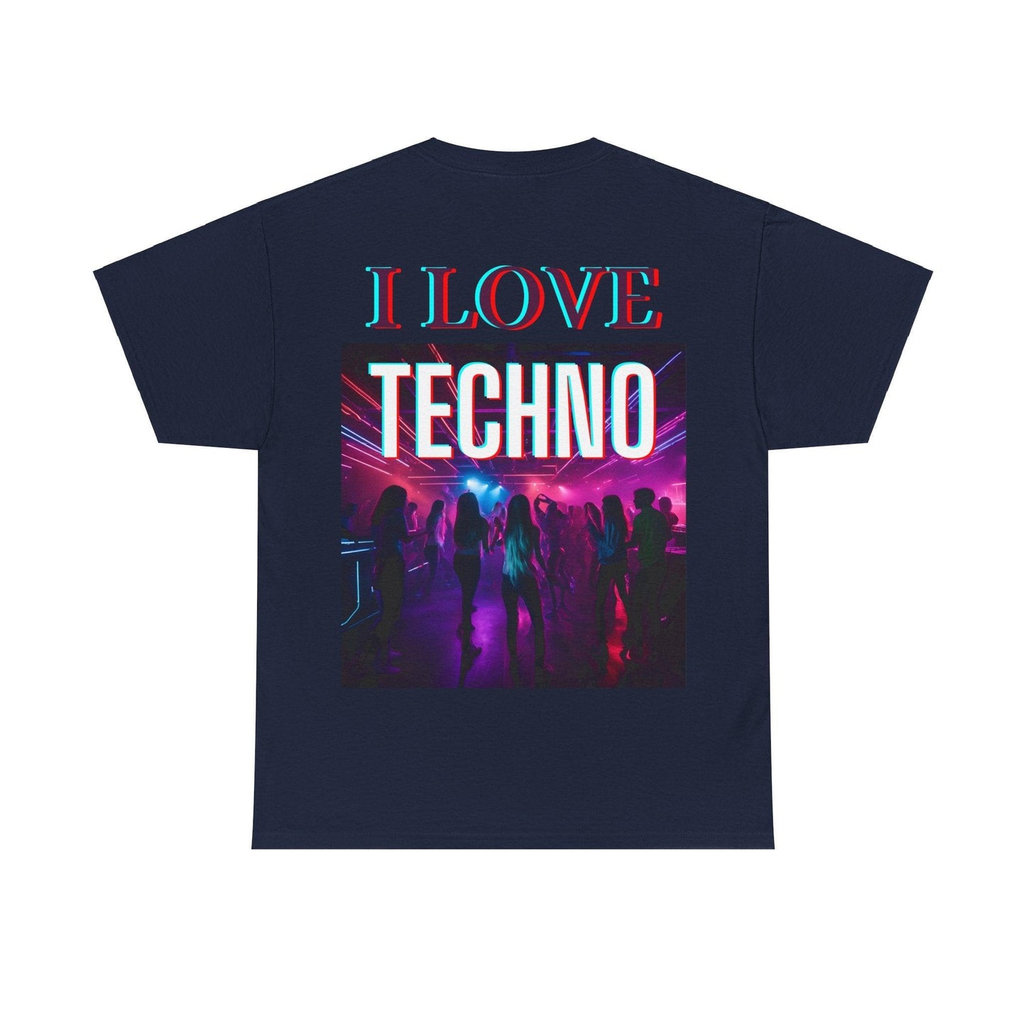 Techno Unisex Fan T-Shirt - Bassline Merch I love Techno