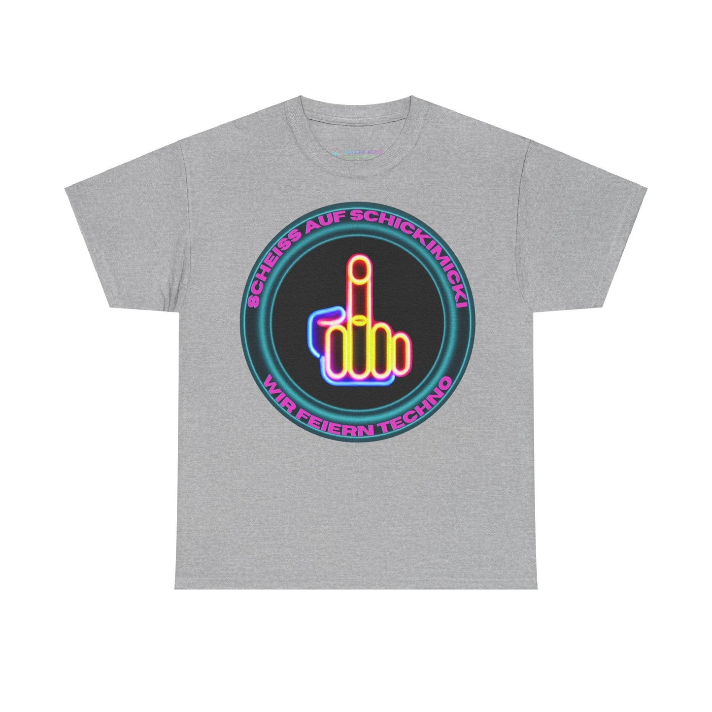 Techno Rave Neon Mittelfinger Unisex T-Shirt