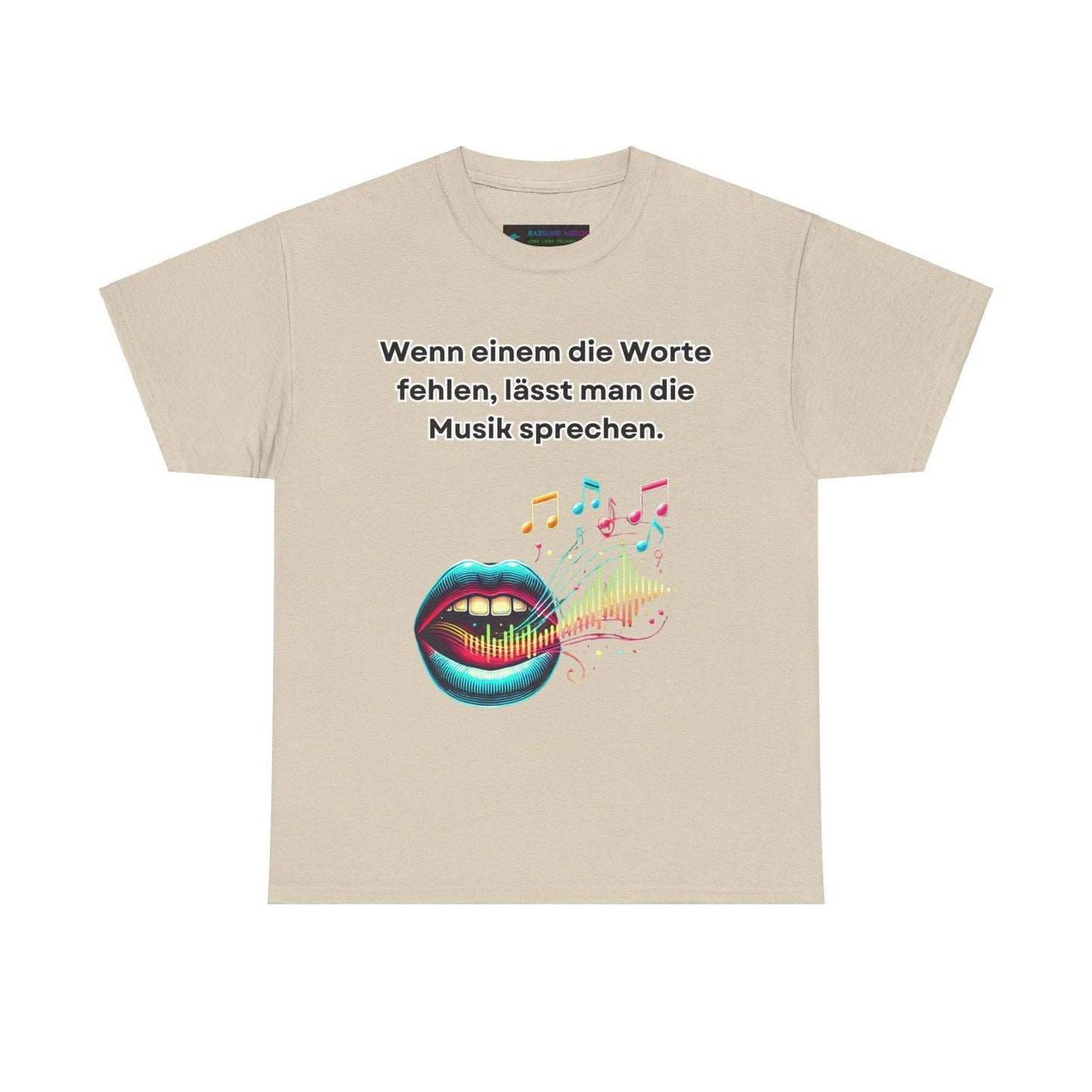 Musik Noten Unisex T-Shirt - Wenn Wörter fehlen, spricht die Musik