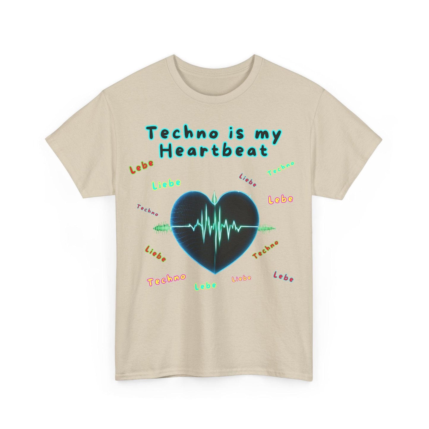 Techno Herzschlag Unisex T-Shirt - Neon Heart Design