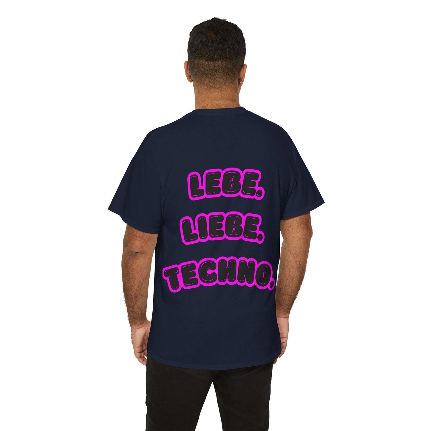 Techno Love Unisex Fan T-Shirt - Bassline Merch Slogan Pink Design