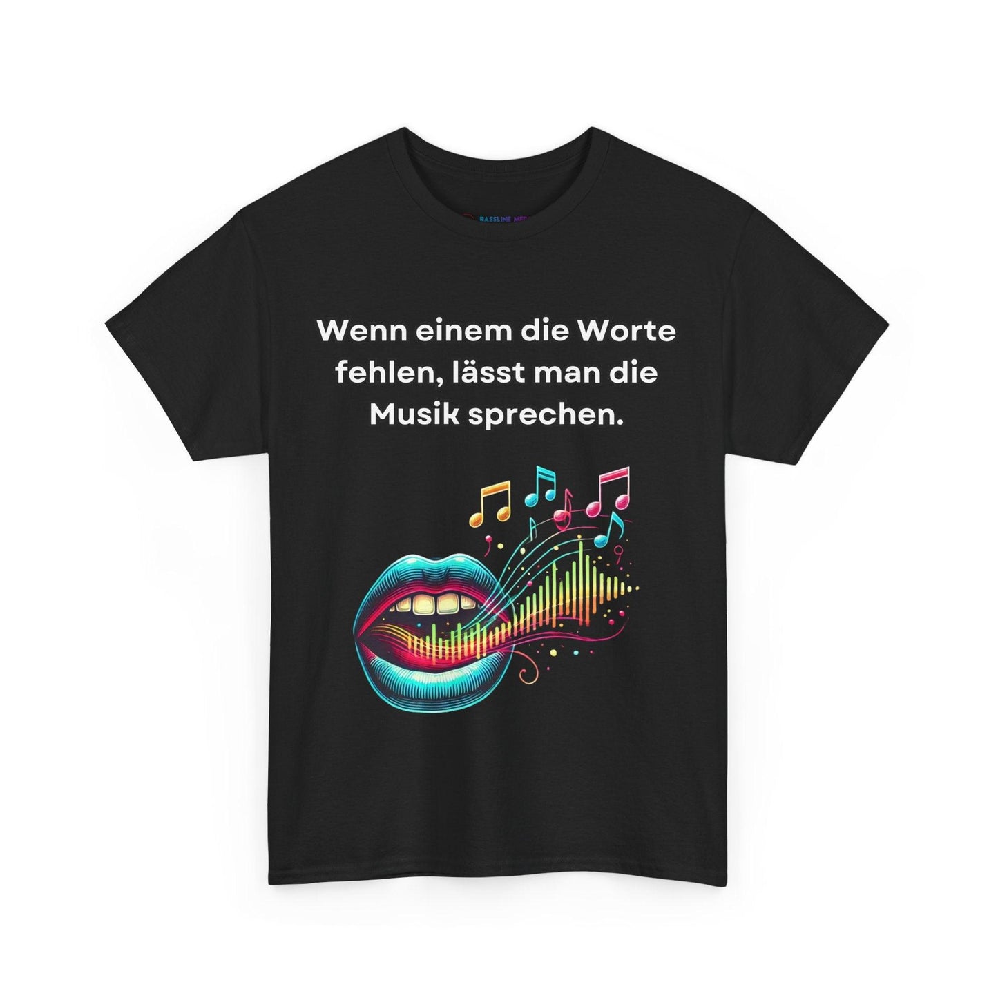 Musik Noten Unisex T-Shirt - Wenn Wörter fehlen, spricht die Musik