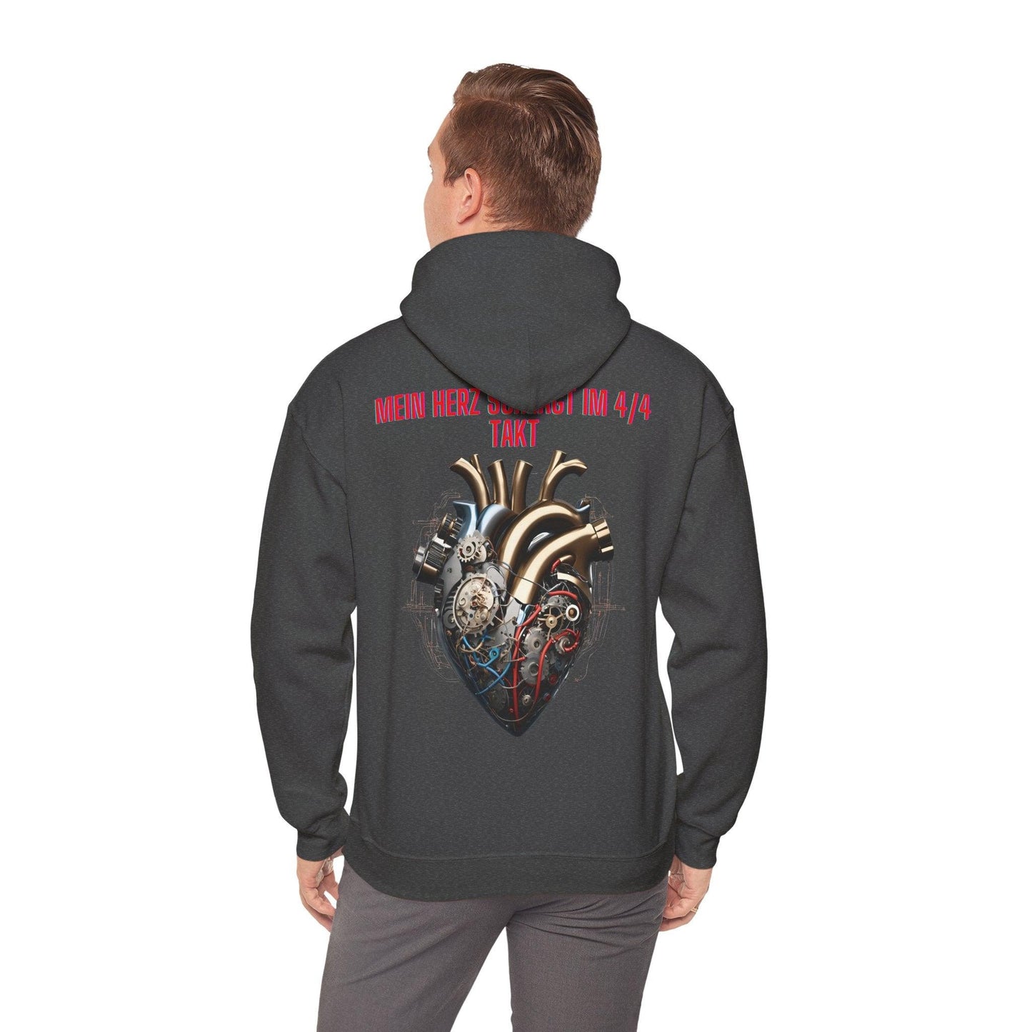 Techno Herzschlag Hoodie - Neon Circuit Design