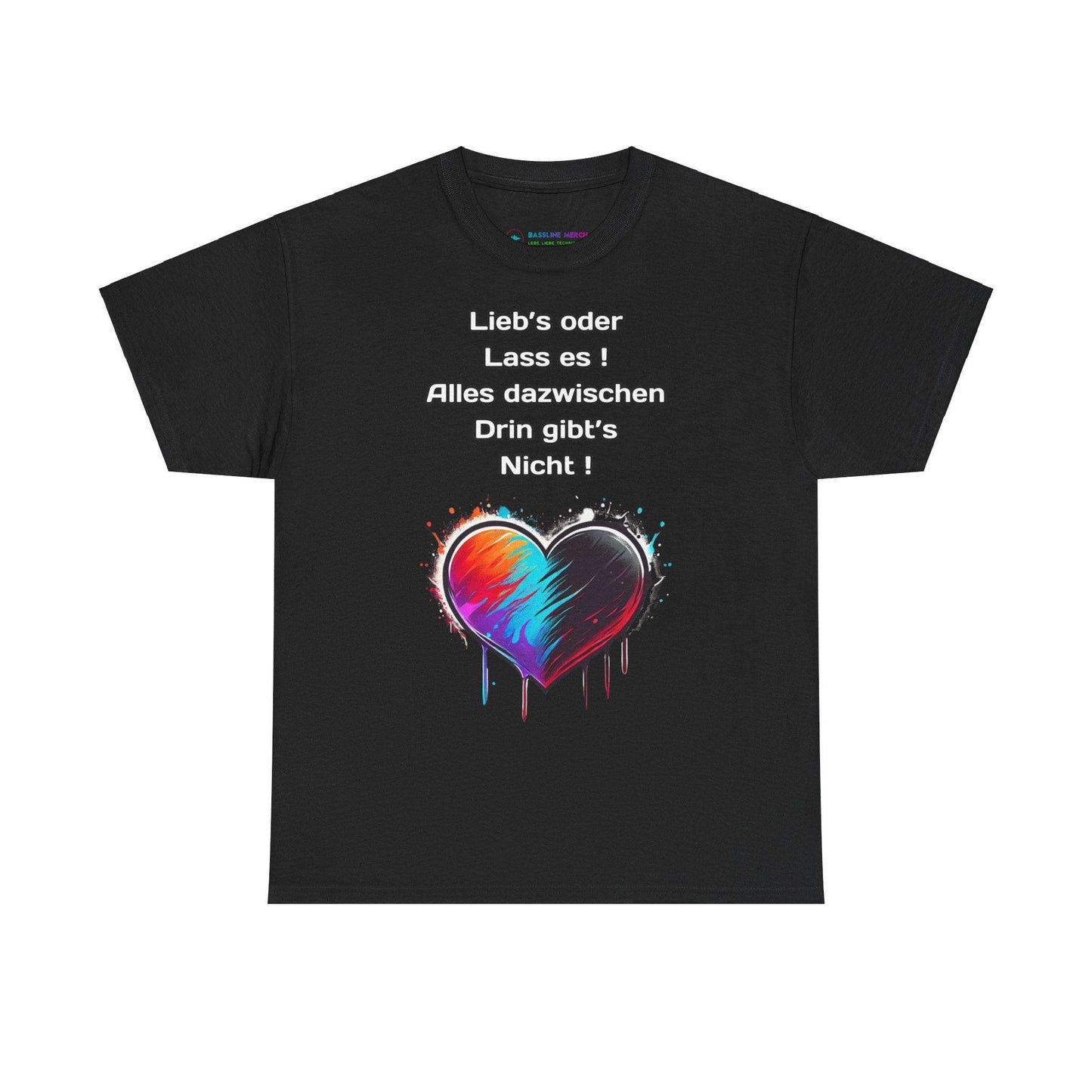 Techno Split Heart Unisex T-Shirt - Lieb's oder lass es