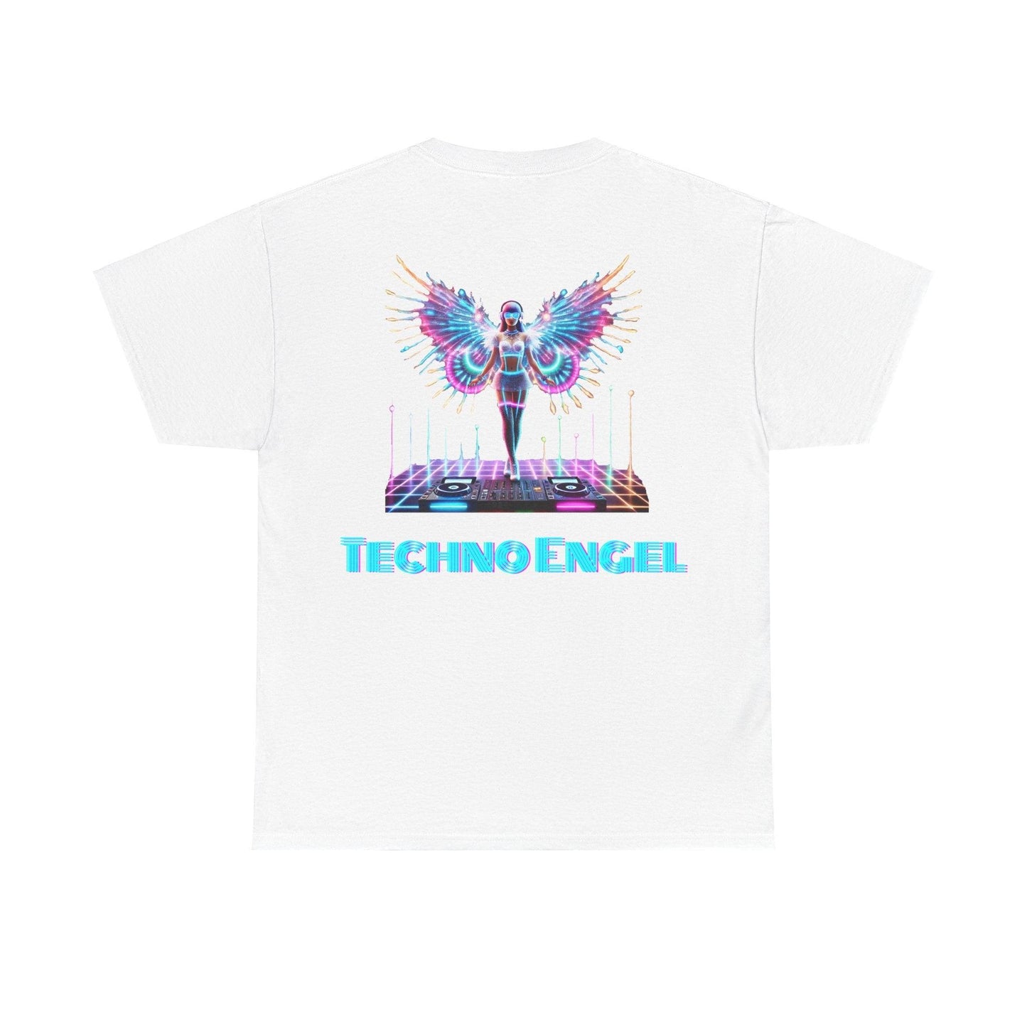 LED Light-Up Rave Techno Engel T-Shirt Rückseite