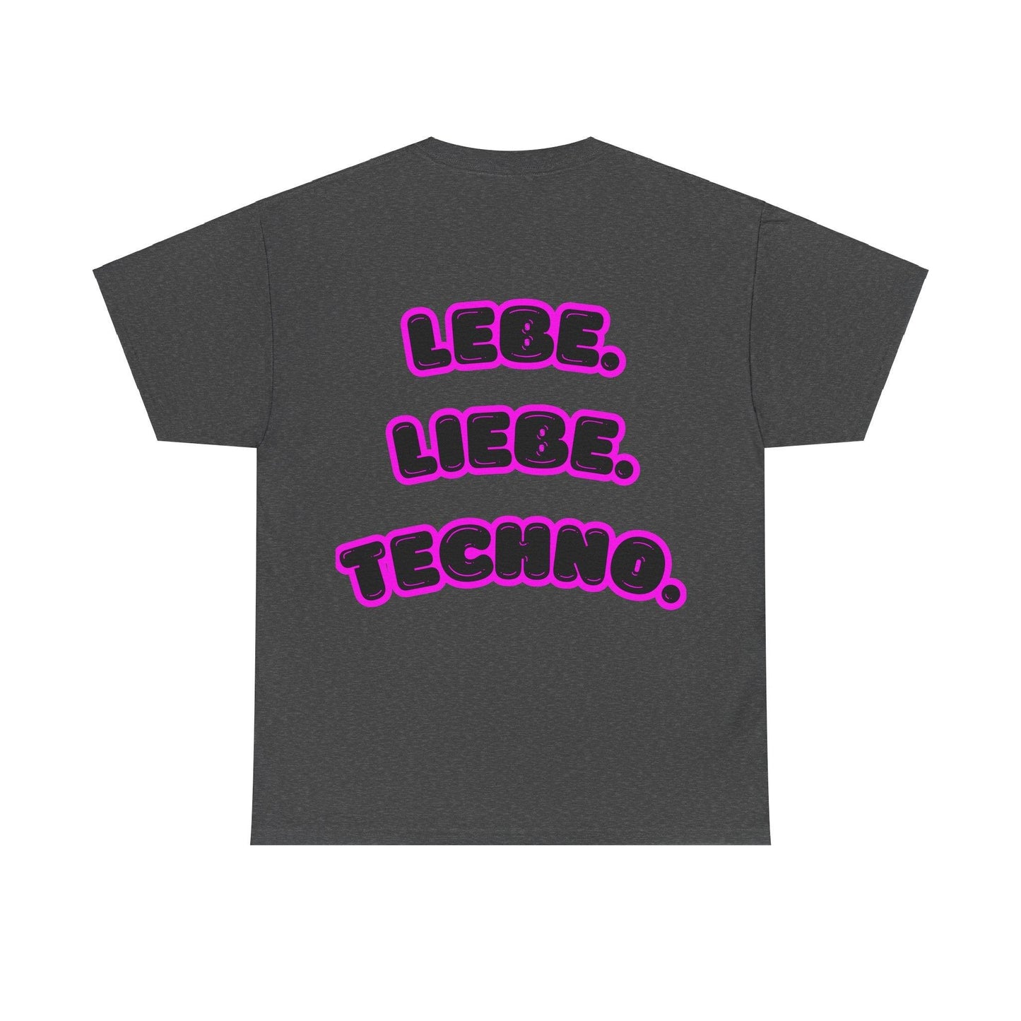 Techno Love Unisex Fan T-Shirt - Bassline Merch Slogan Pink Design