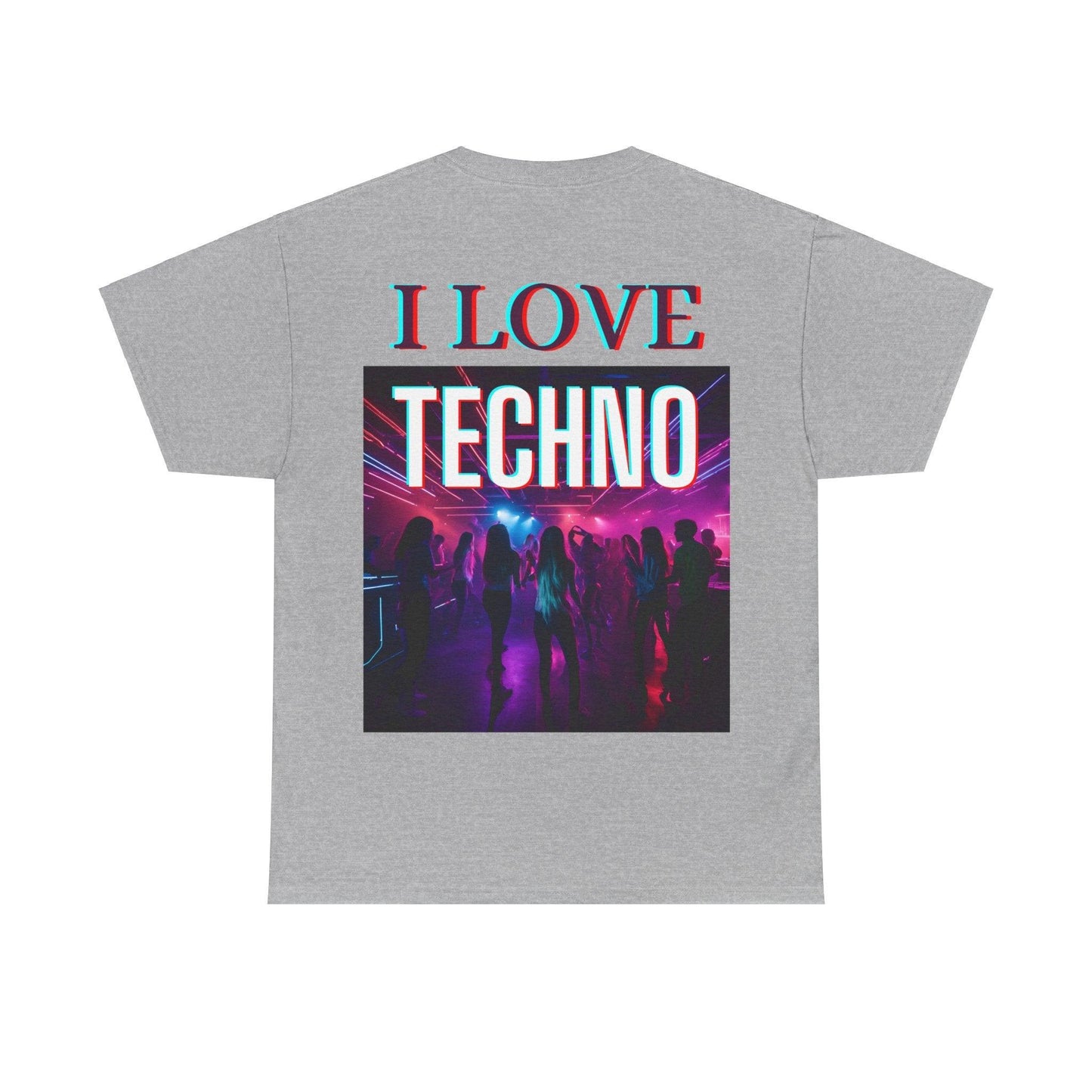 Techno Unisex Fan T-Shirt - Bassline Merch I love Techno