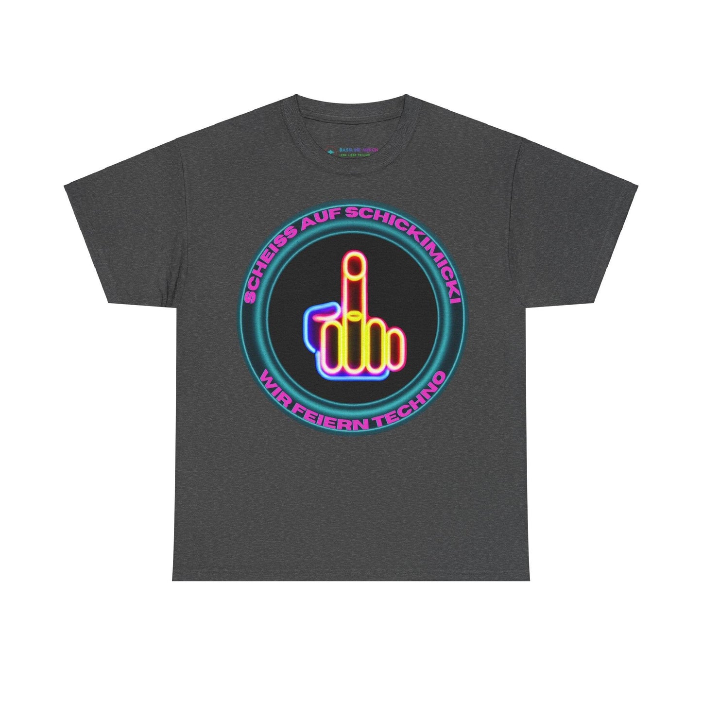Techno Rave Neon Mittelfinger Unisex T-Shirt