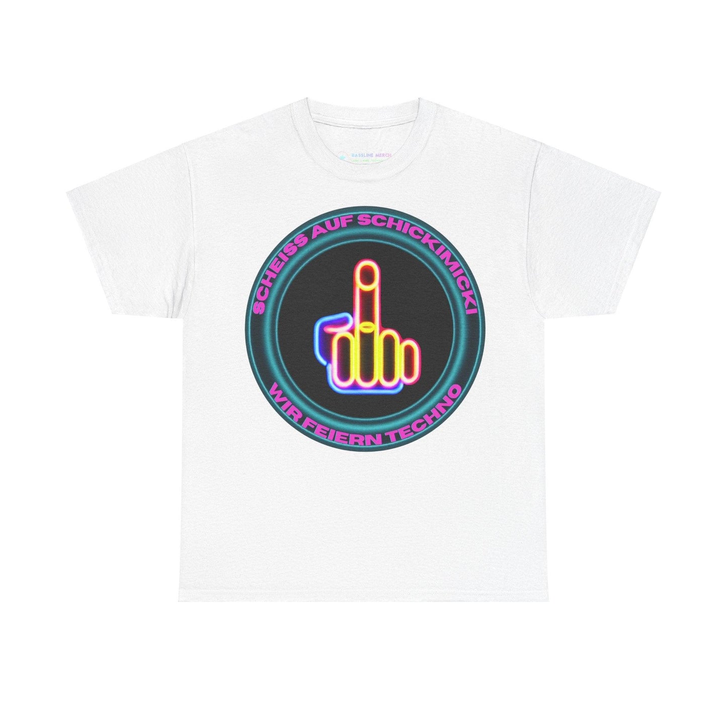 Techno Rave Neon Mittelfinger Unisex T-Shirt