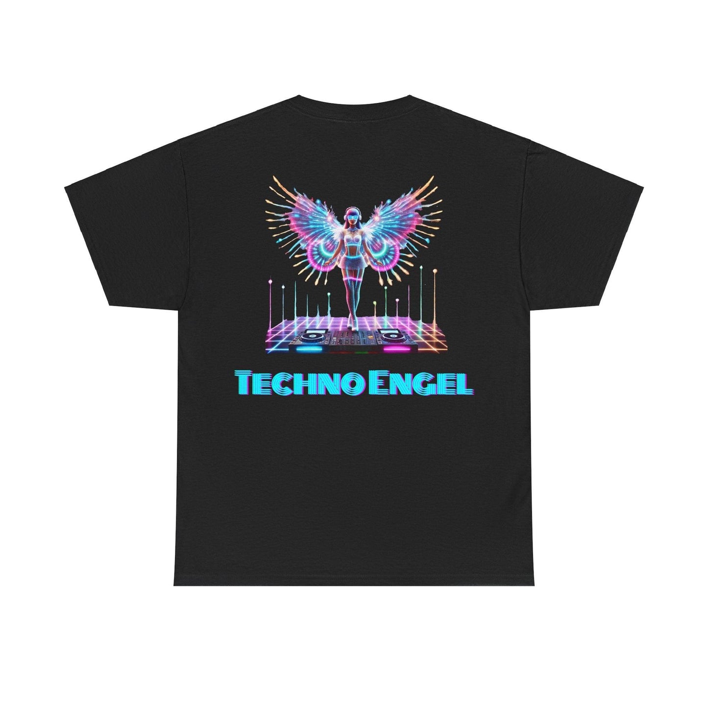 LED Light-Up Rave Techno Engel T-Shirt Rückseite