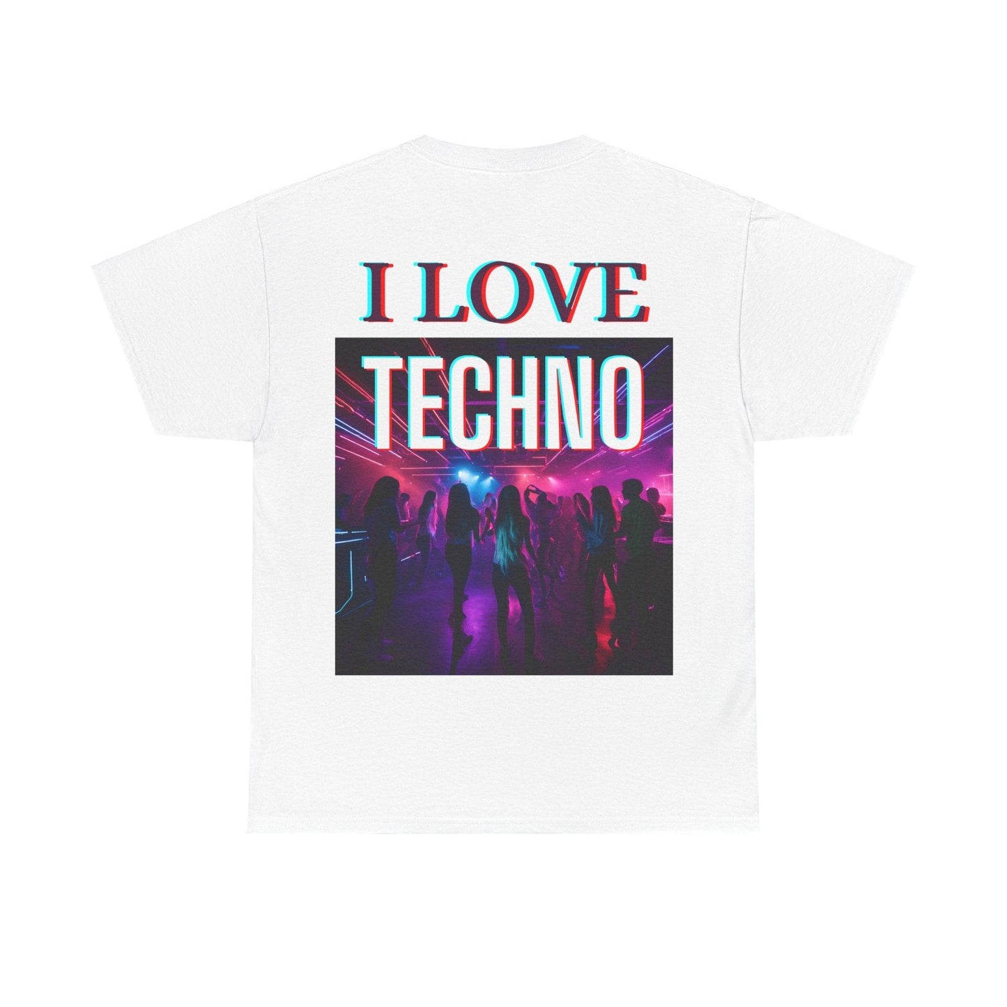 Techno Unisex Fan T-Shirt - Bassline Merch I love Techno