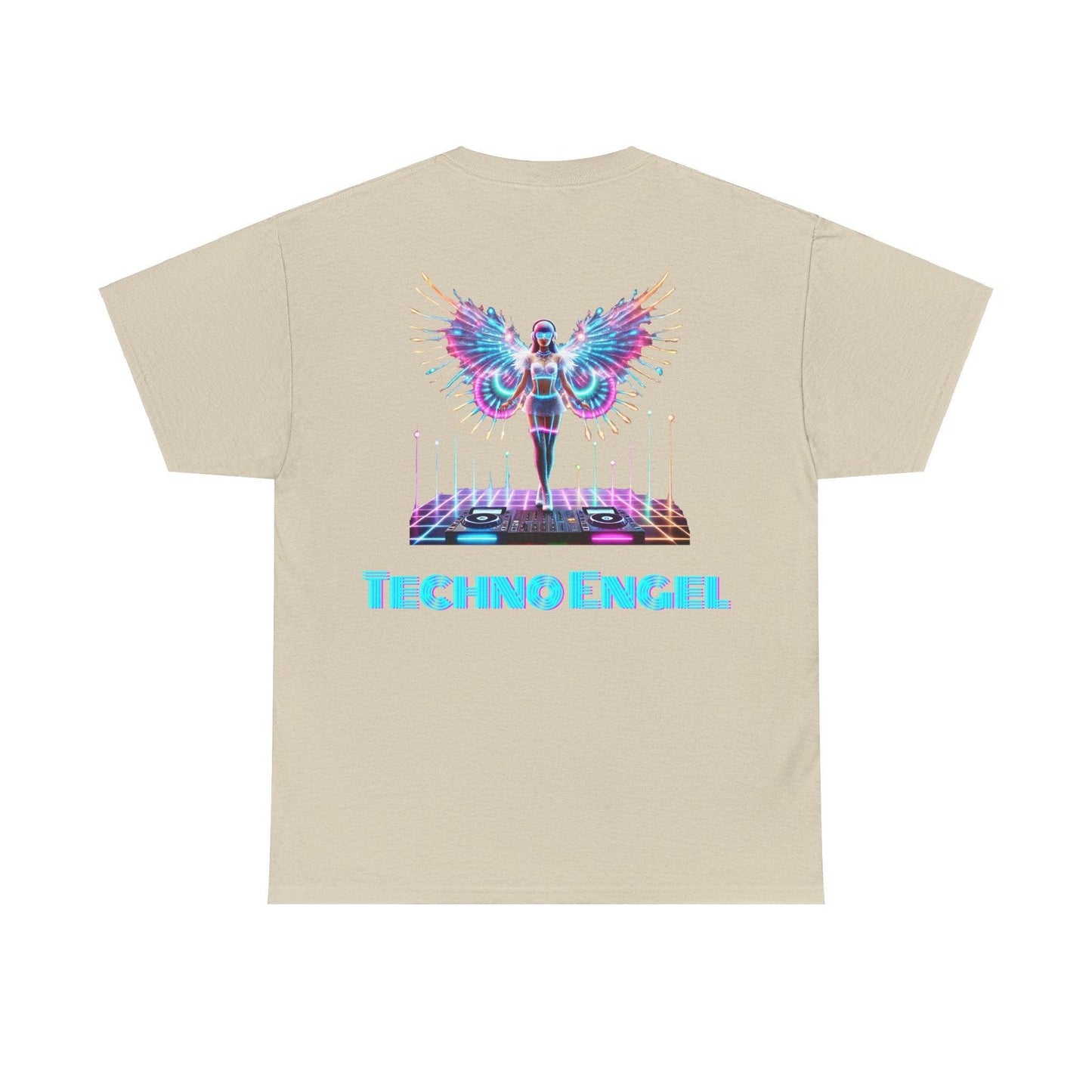 LED Light-Up Rave Techno Engel T-Shirt Rückseite