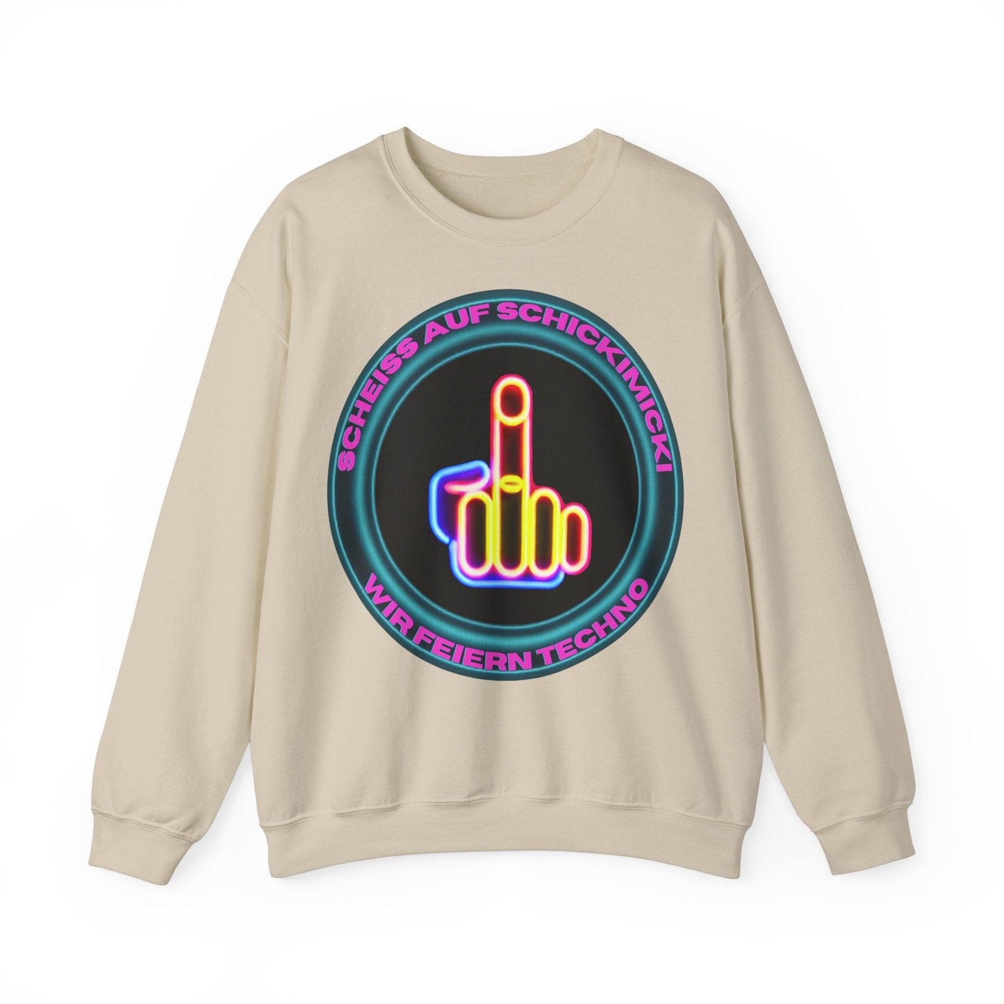 Techno Rave Neon Mittelfinger Unisex Sweatshirt