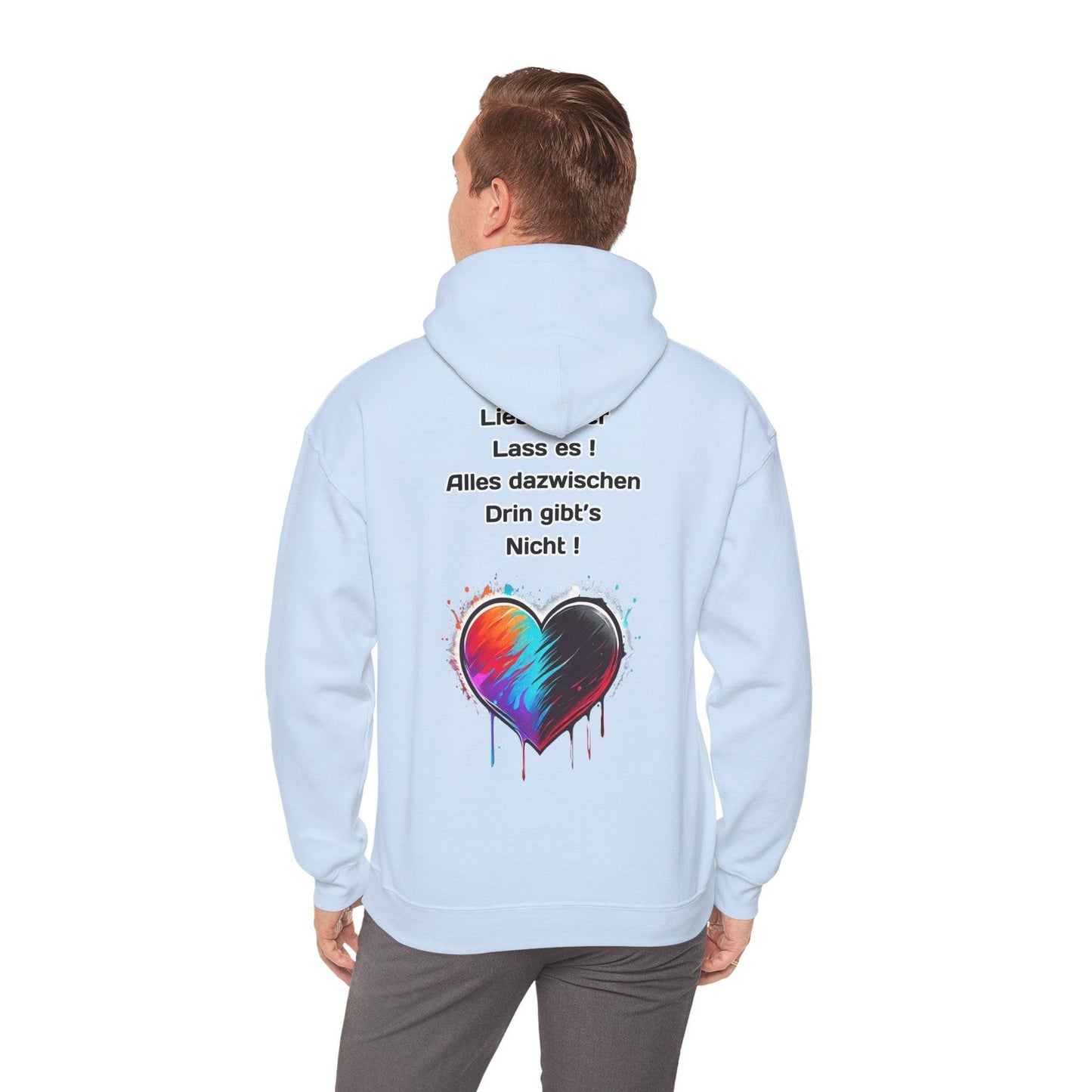 Techno Split Heart Unisex Hoodie - Lieb's oder lass es
