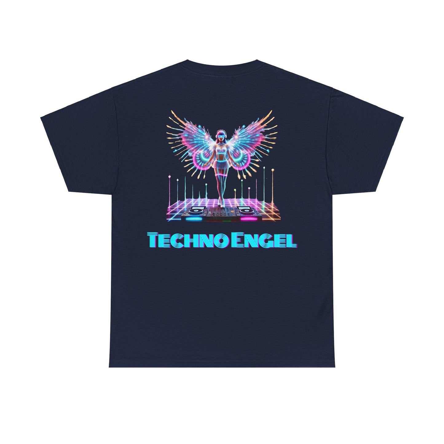 LED Light-Up Rave Techno Engel T-Shirt Rückseite