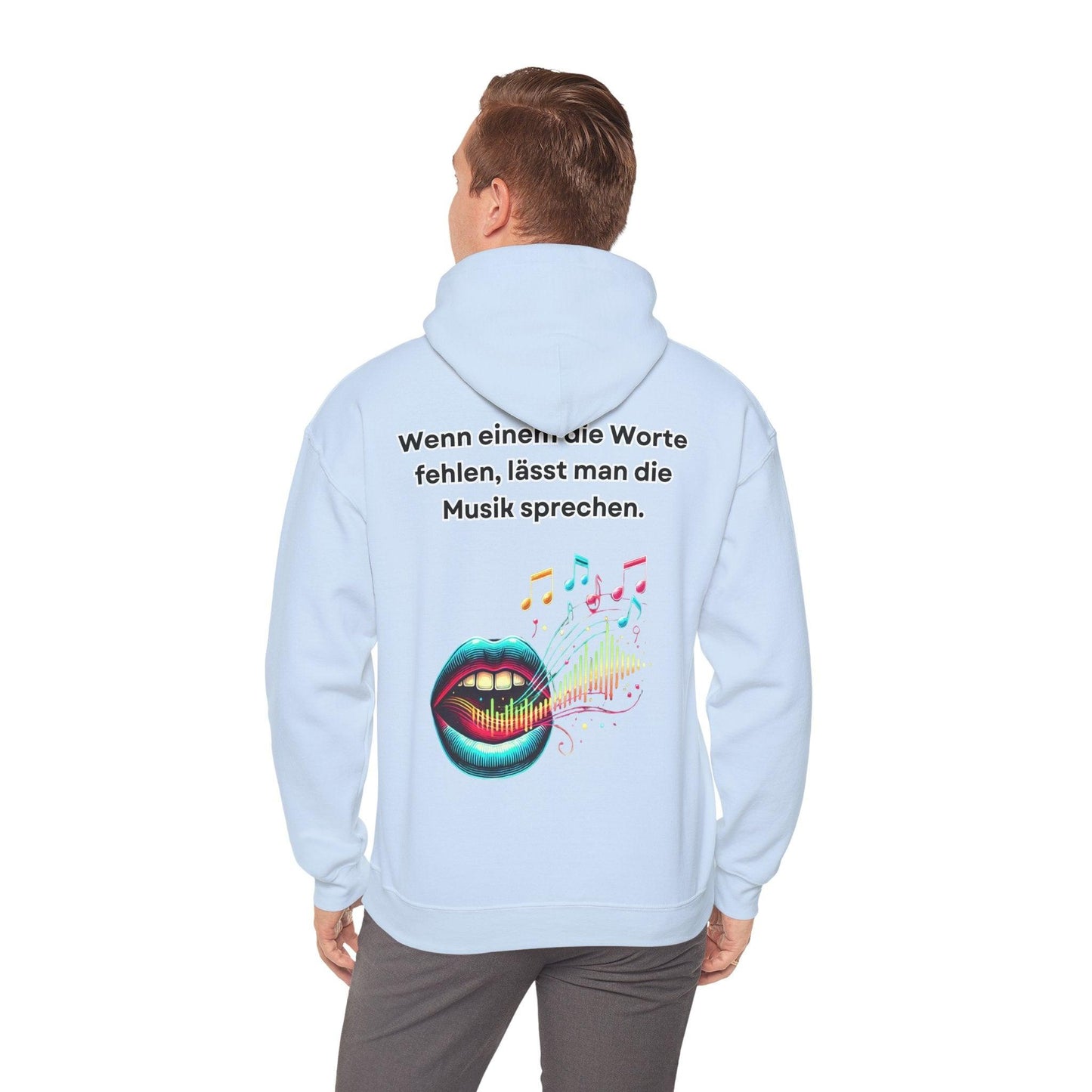 Musik Noten Unisex Hoodie - Wenn Wörter fehlen, spricht die Musik