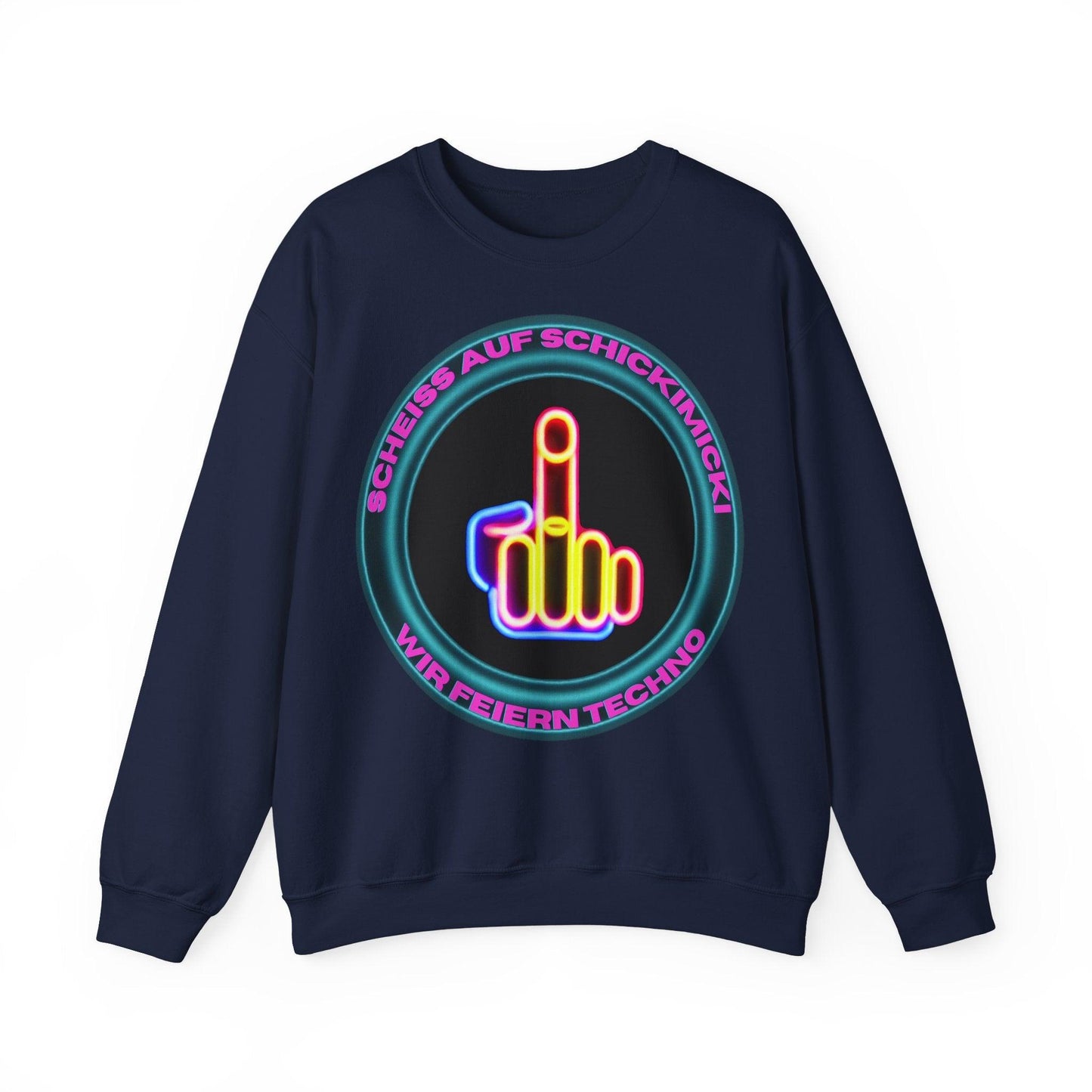 Techno Rave Neon Mittelfinger Unisex Sweatshirt