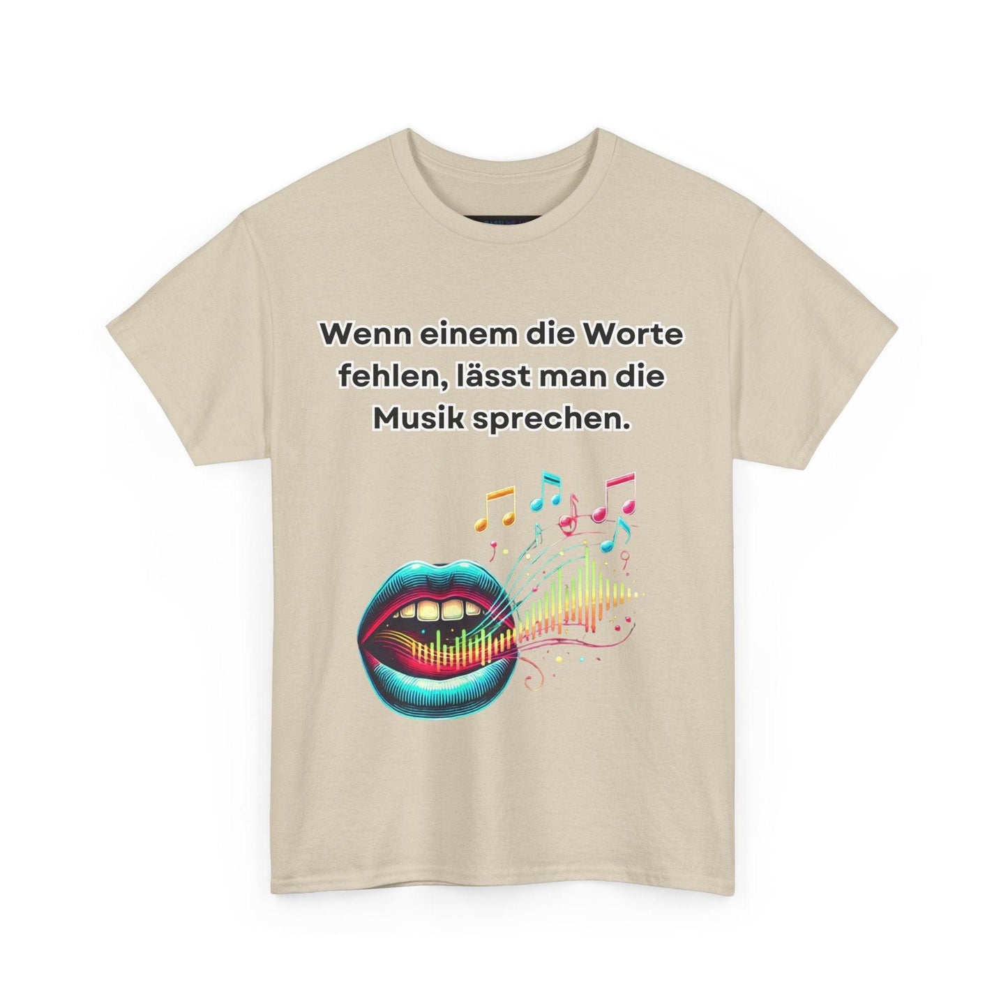 Musik Noten Unisex T-Shirt - Wenn Wörter fehlen, spricht die Musik
