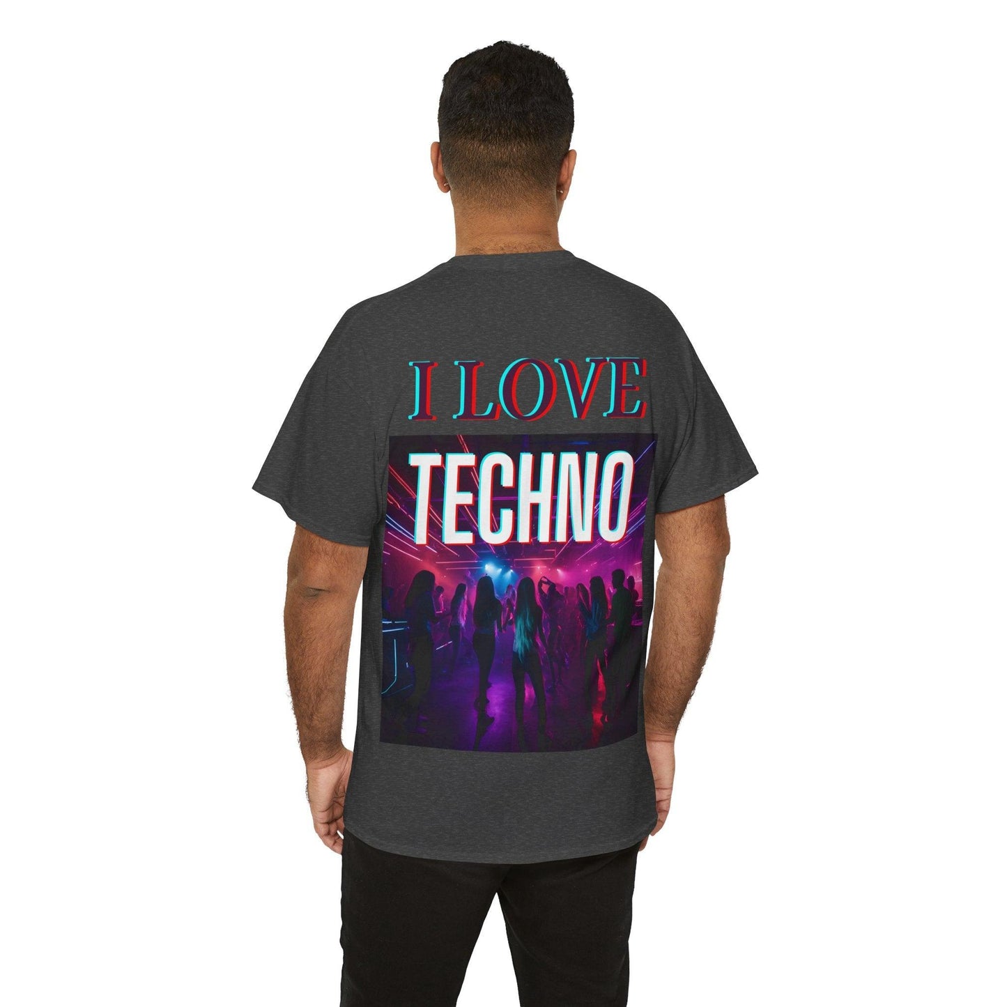 Techno Unisex Fan T-Shirt - Bassline Merch I love Techno