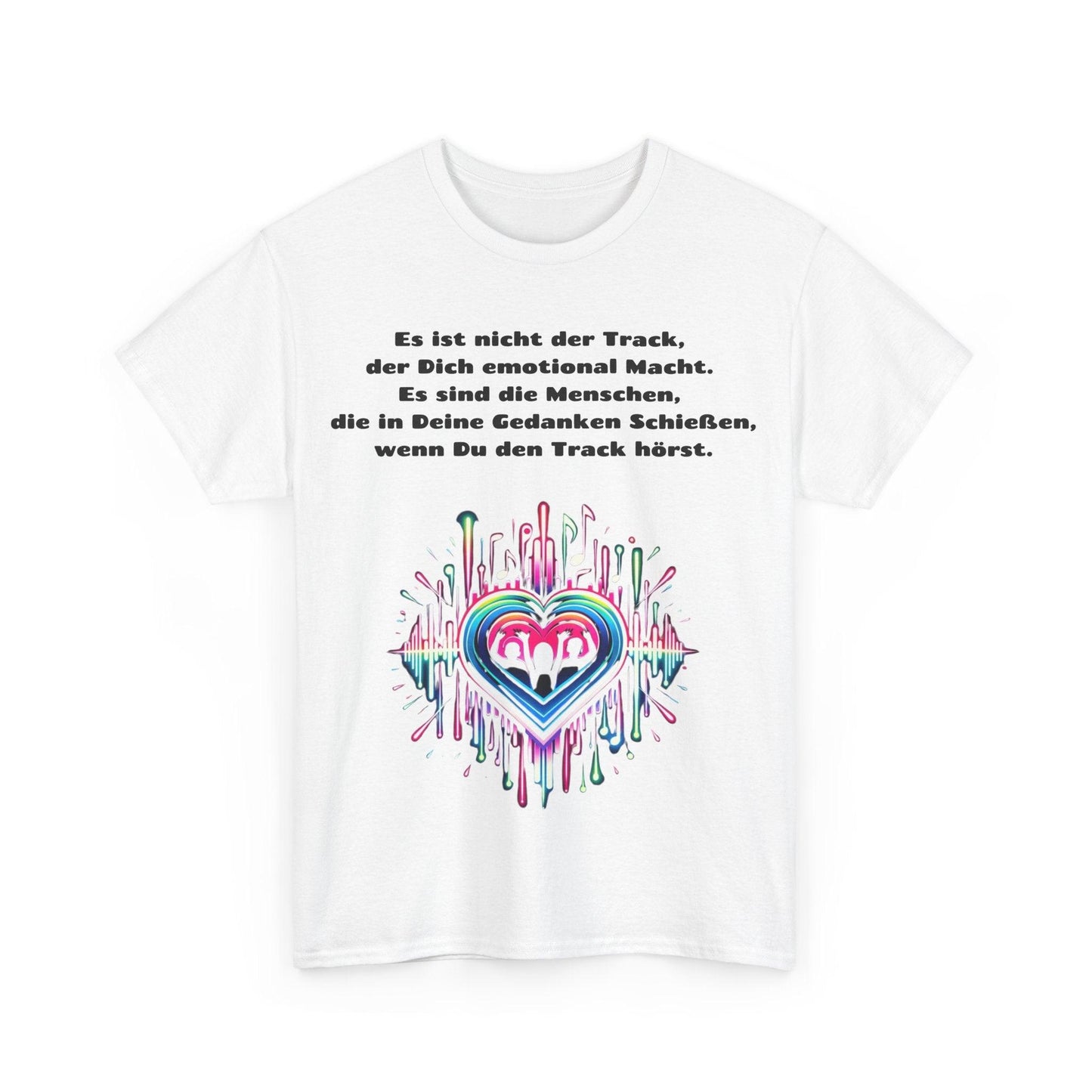 Techno Soundwaves Unisex T-Shirt mit Herzdesign